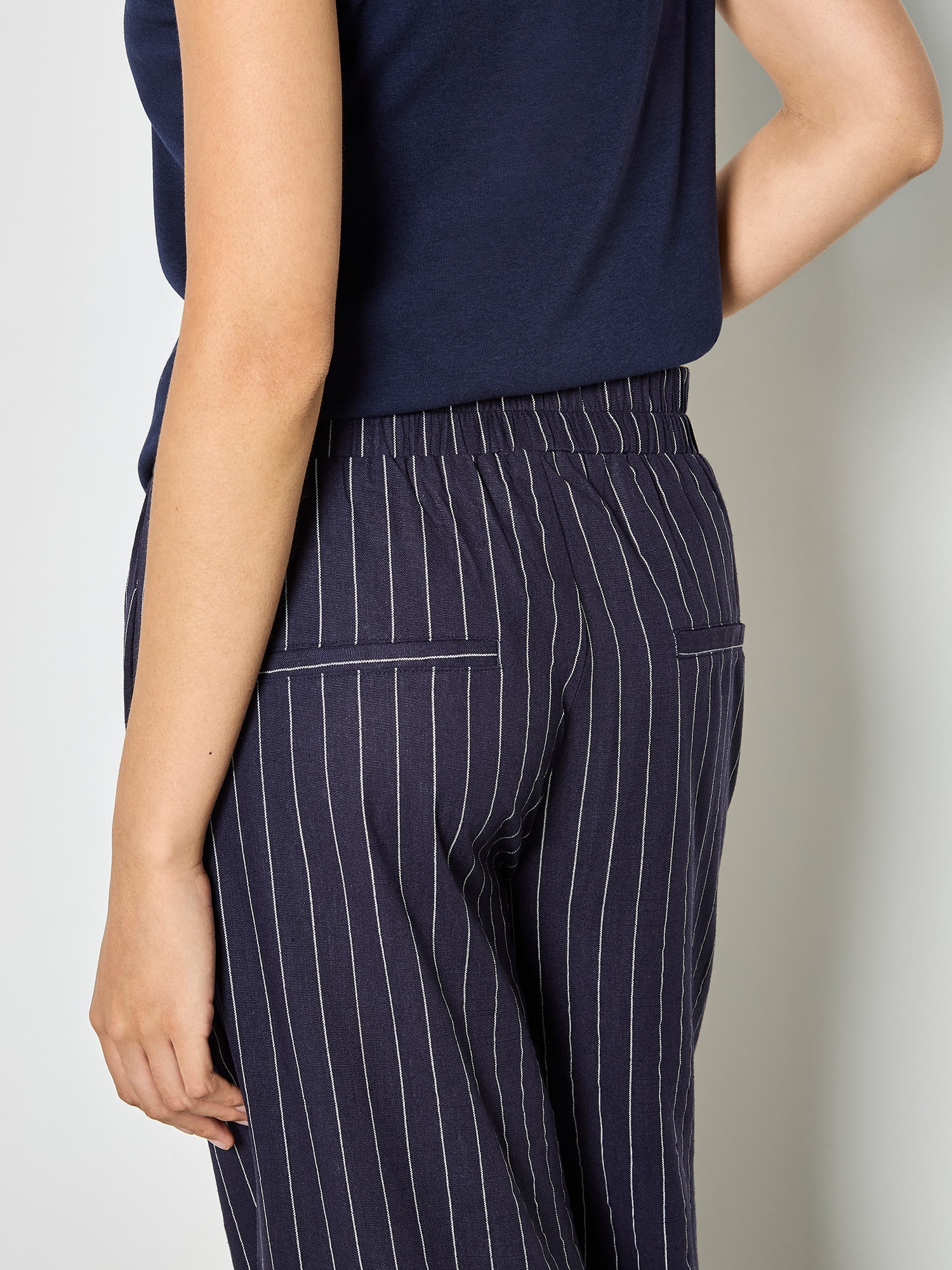 Apricot Leinenhose »Breite Hose aus Leinenmischung«  mit Nadelstreifen