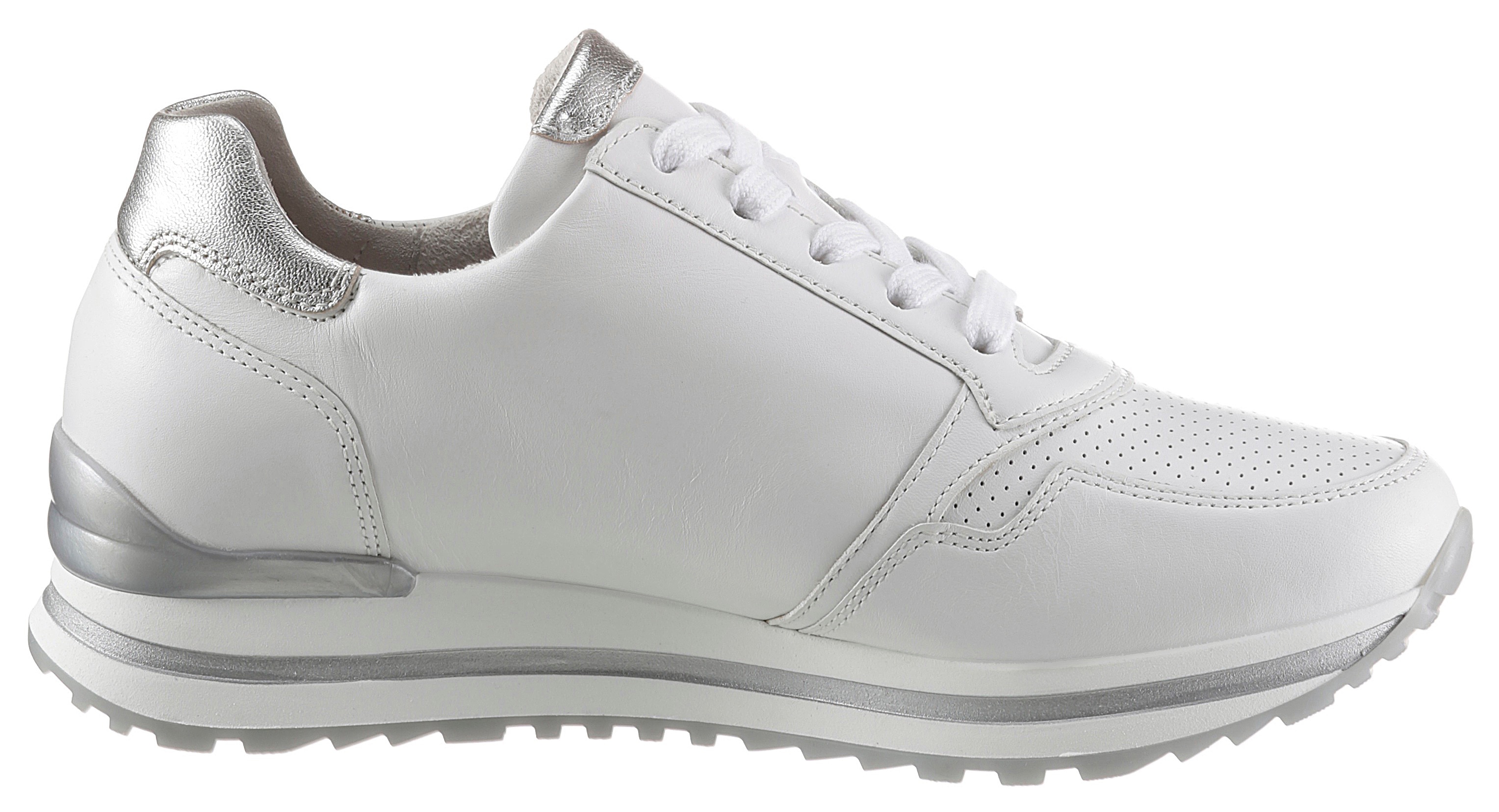 Thumbnail - Gabor Keilsneaker "TURIN" mit silberfarbenen Details, Freizeitschuh, Halbschuh, Schnürschuh