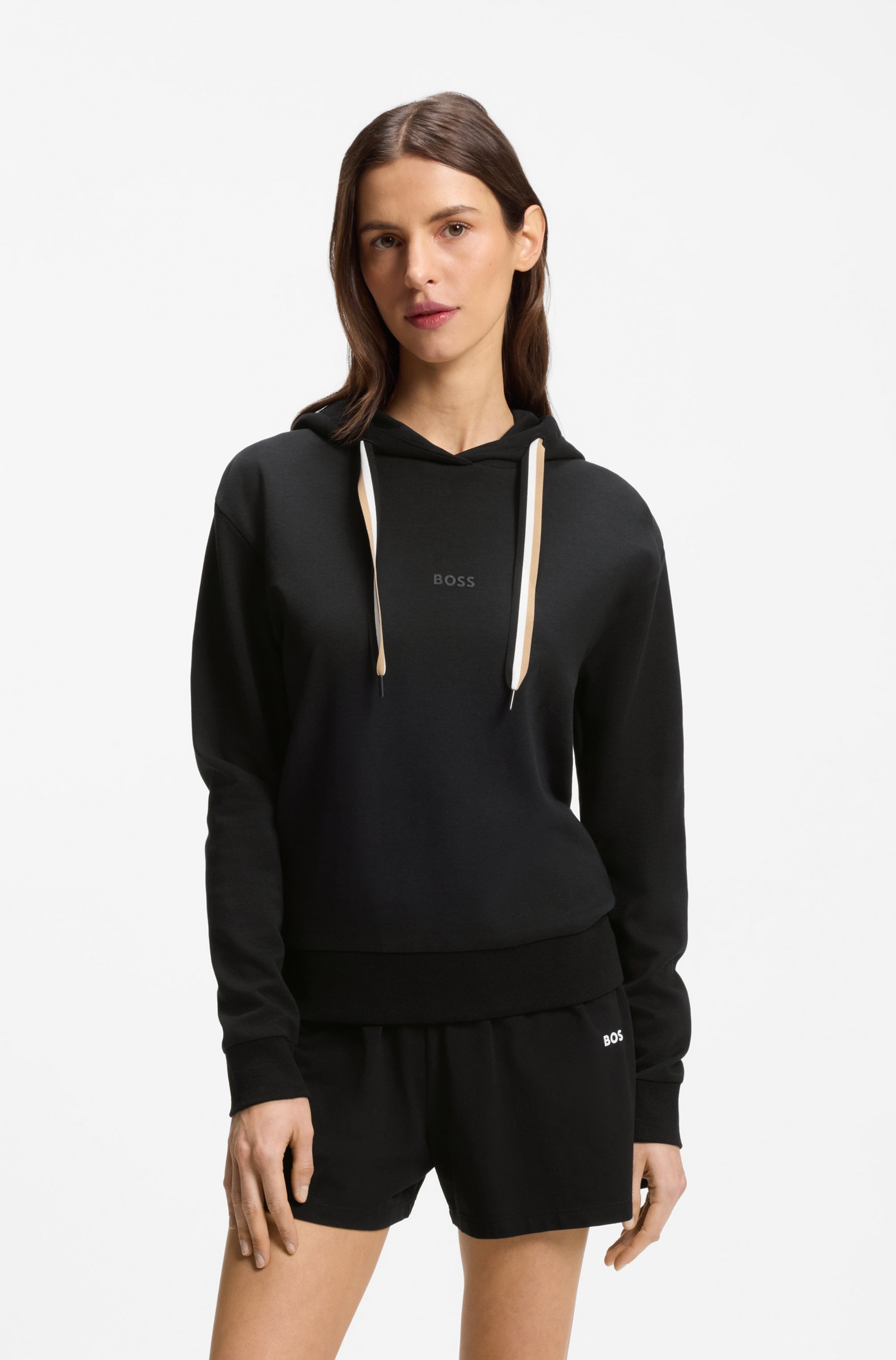 BOSS Hoodie "CP Stripe Hoodie", mit kontrastfarbener Kordel