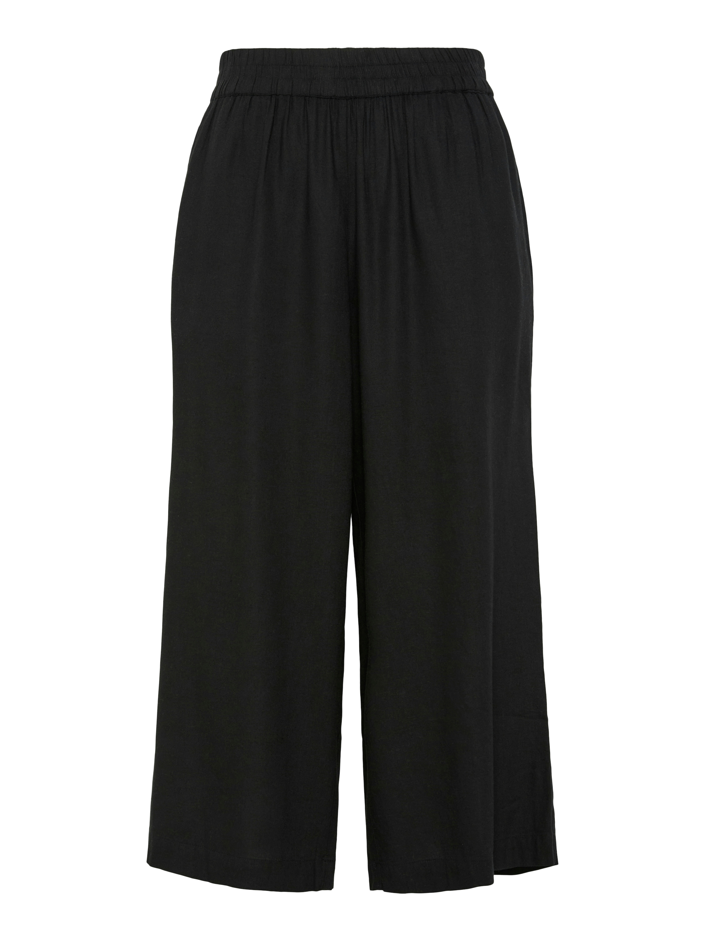 pieces Schlupfhose »PCPIA HW WIDE CULOTTE WVN NOOS«, mit Leinen