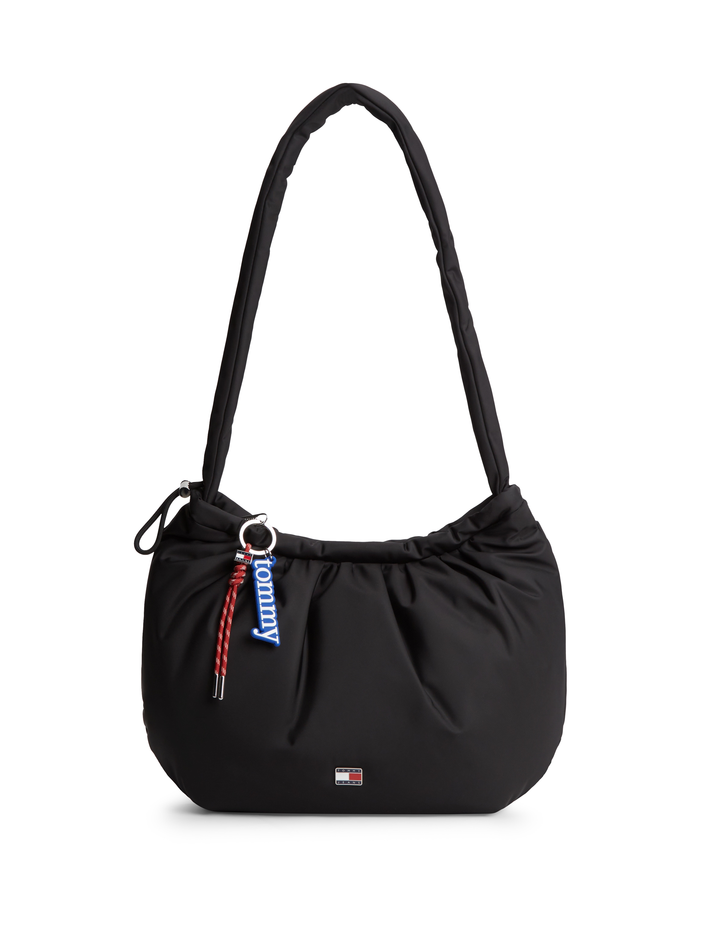 Tommy Jeans Hobo "TJW ICON CHARMS HOBO" Damen Handtasche, Schultertasche mit abnehmbarem Schlüsselanhänger