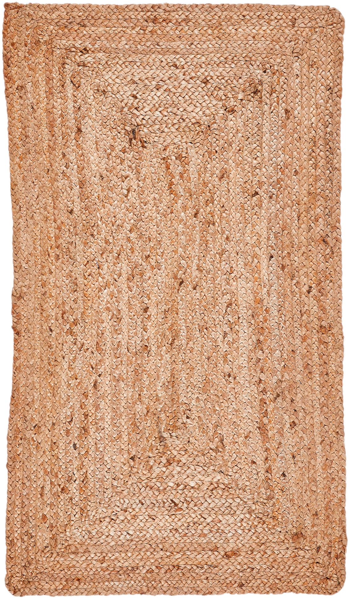 LUXOR living Teppich »Salo«, rechteckig, 6 mm Höhe, Juteteppich, handgeflochten, Flecht Design, 100% Naturfaser
