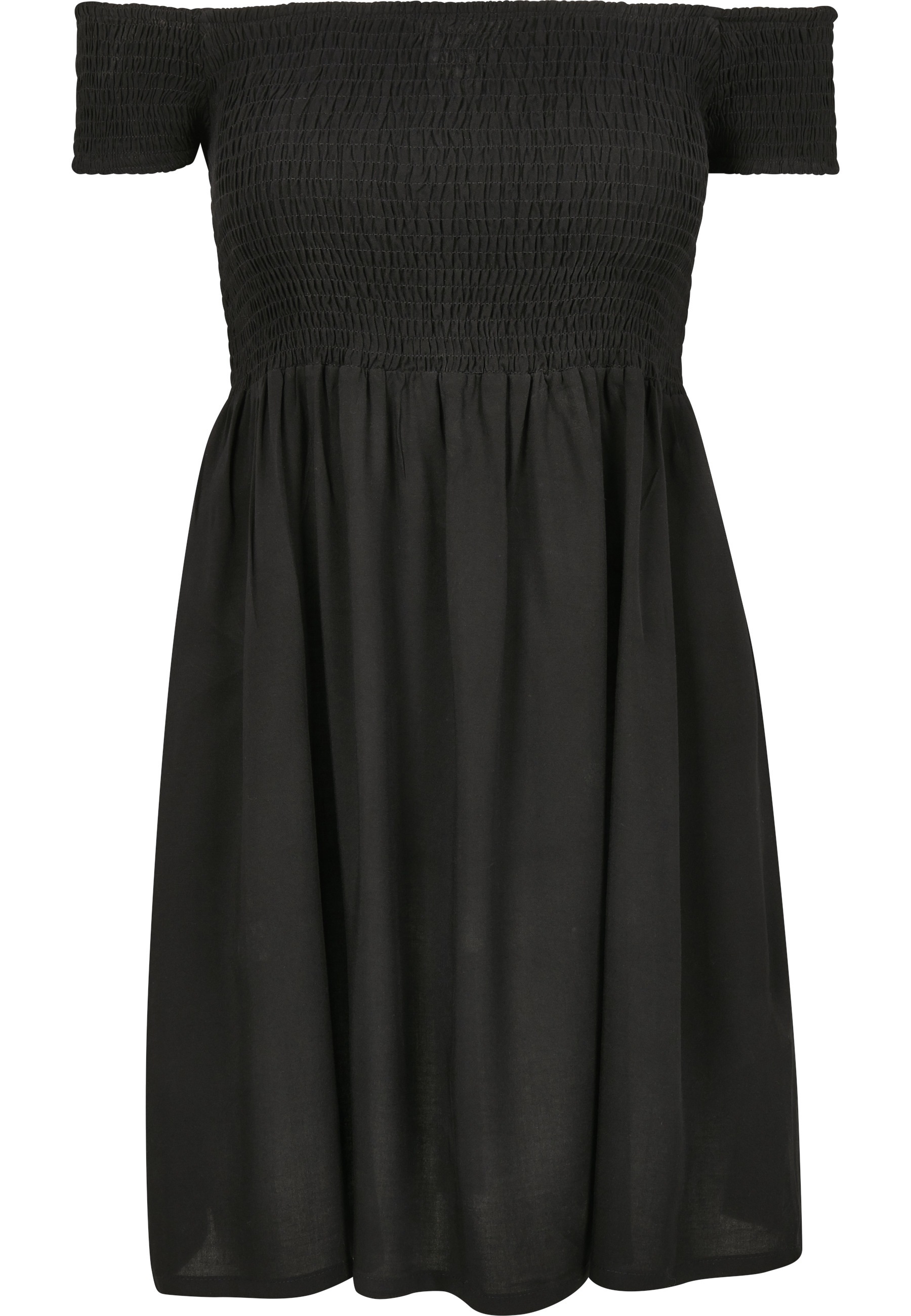 URBAN CLASSICS Shirtkleid "Urban Classics Damen Ladies Smoked Off Shoulder Dress" 1 tlg.