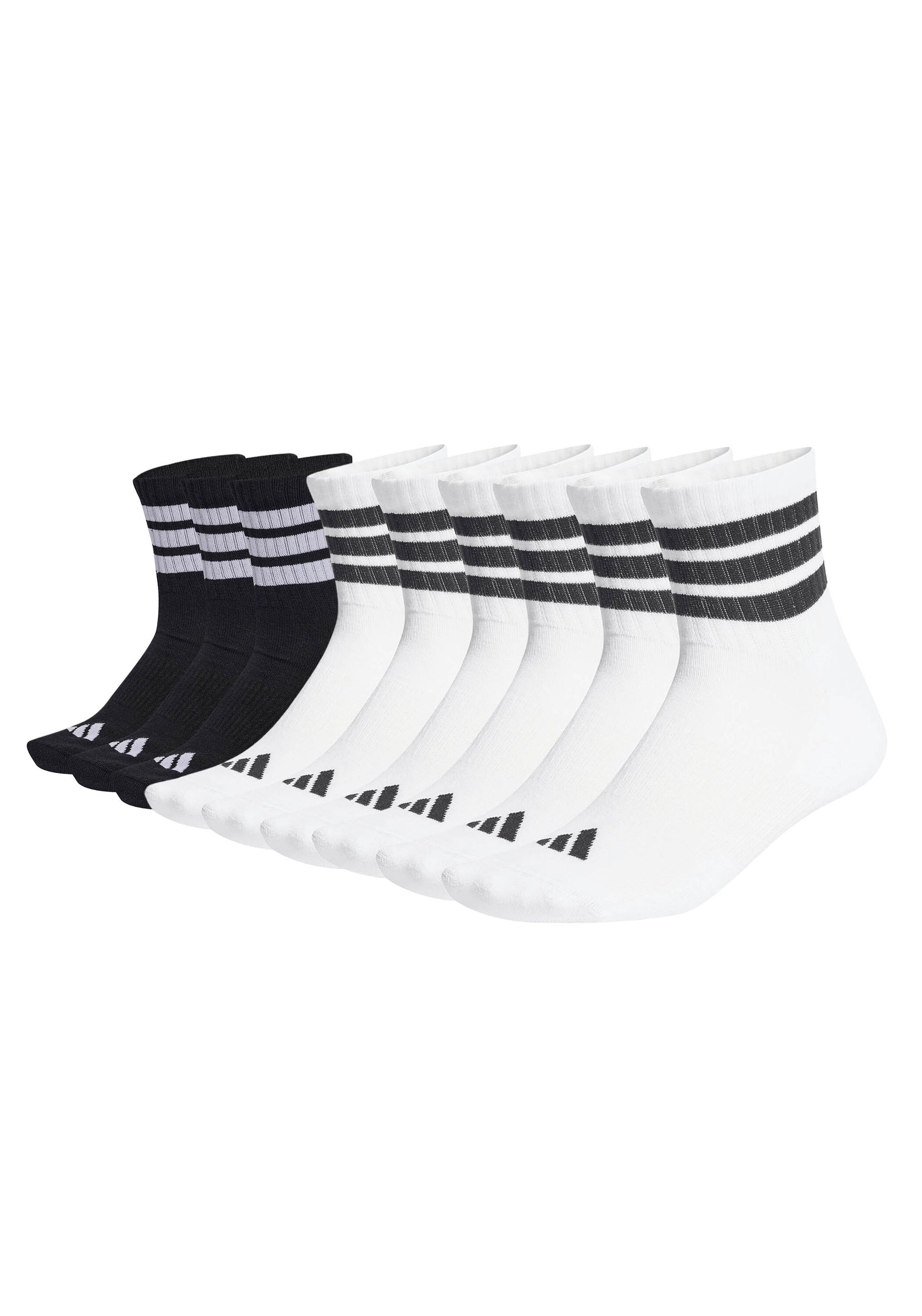 adidas Originals Kurzsocken "Socken 3-Stripes Cushioned Sportswear Mid-Cut Socks 9P 9er Pack" 9 Paar tlg.