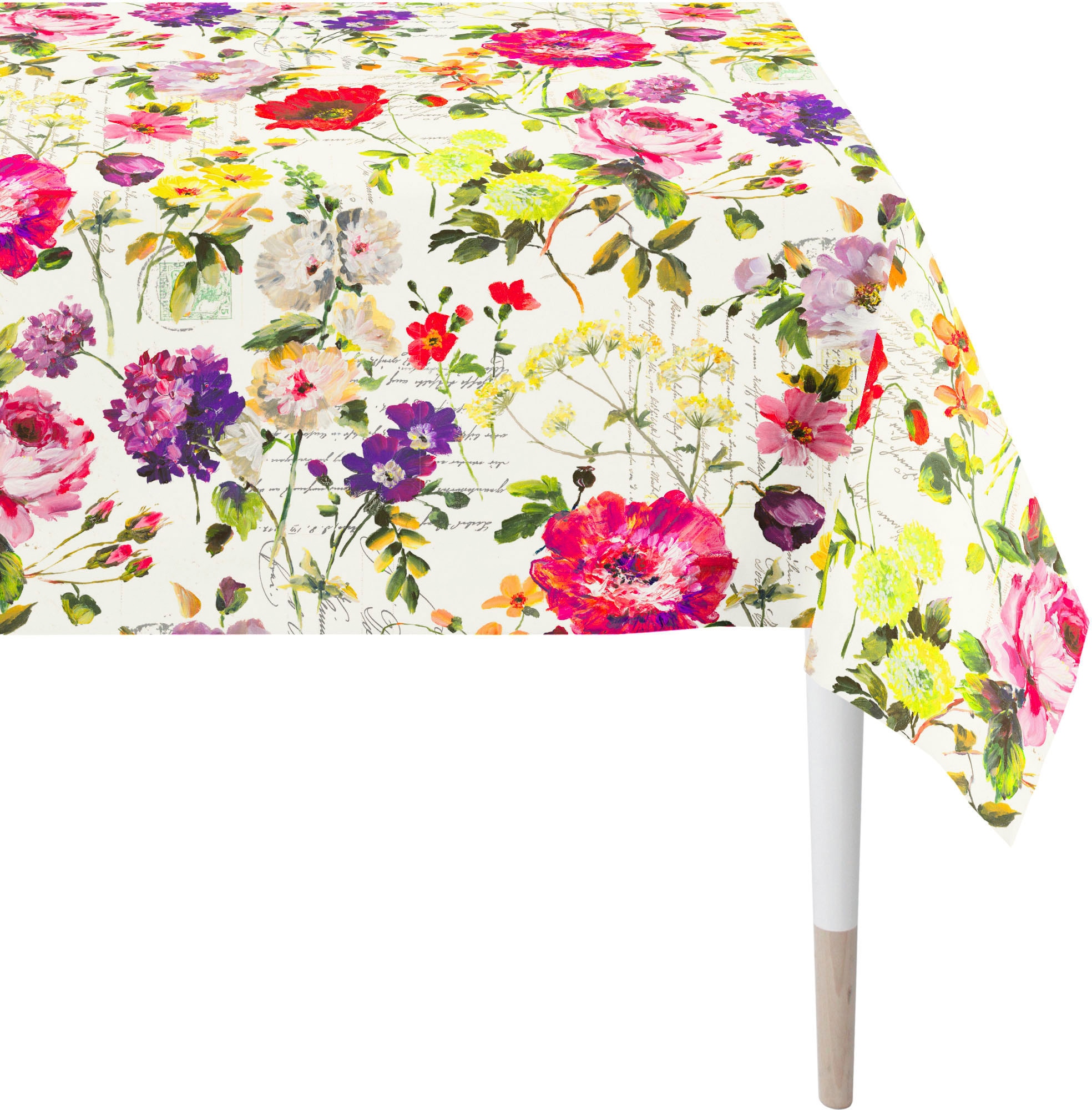 APELT Tischdecke »6850 SUMMERTIME, Sommerdeko, Sommer«, (1 St.), mit Sommerblüten, Digitaldruck, Blüten Motiv