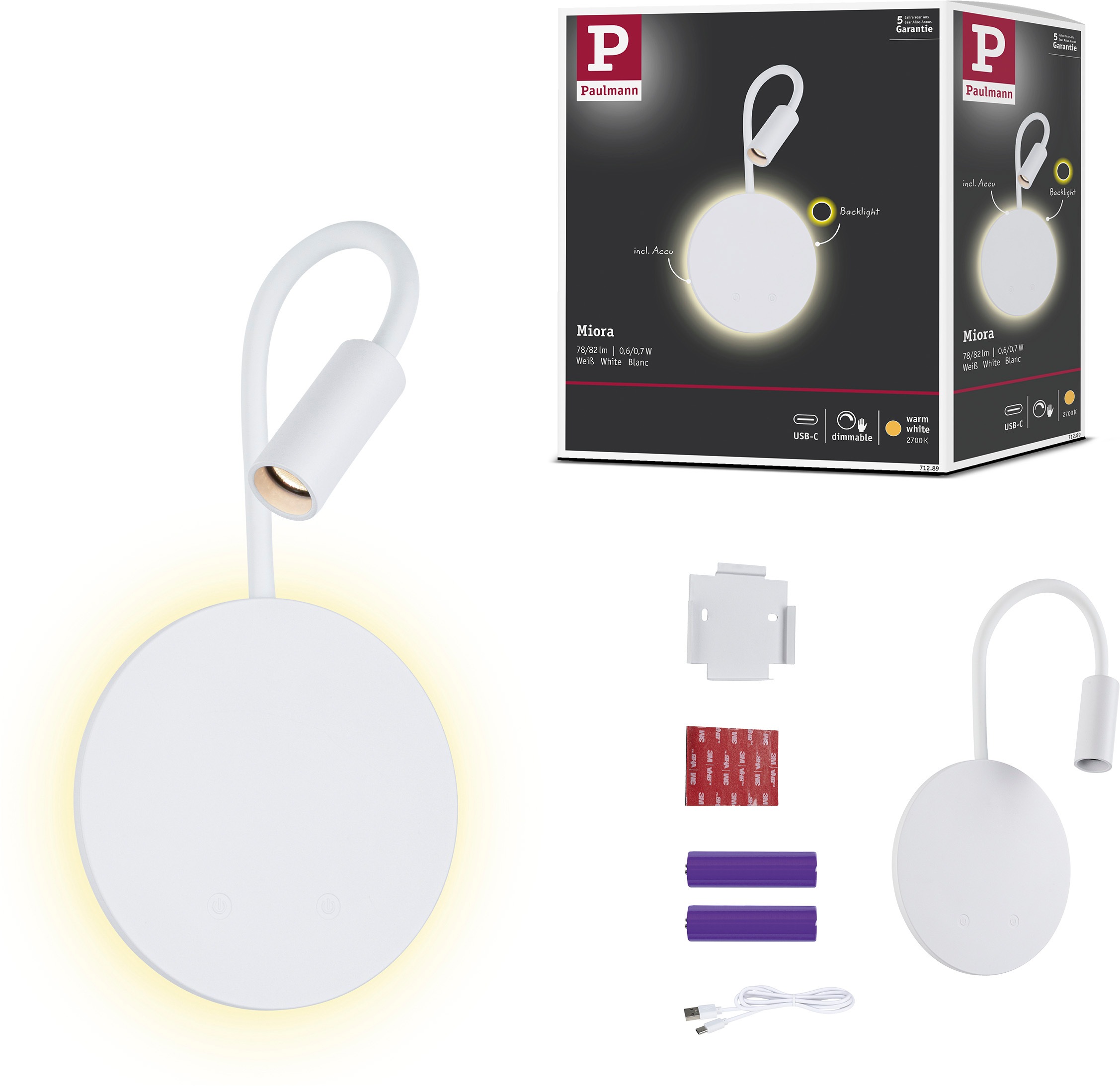 Paulmann LED Wandleuchte »Miora 1,3W« LED-Modul 1 Stk. Dimmbar