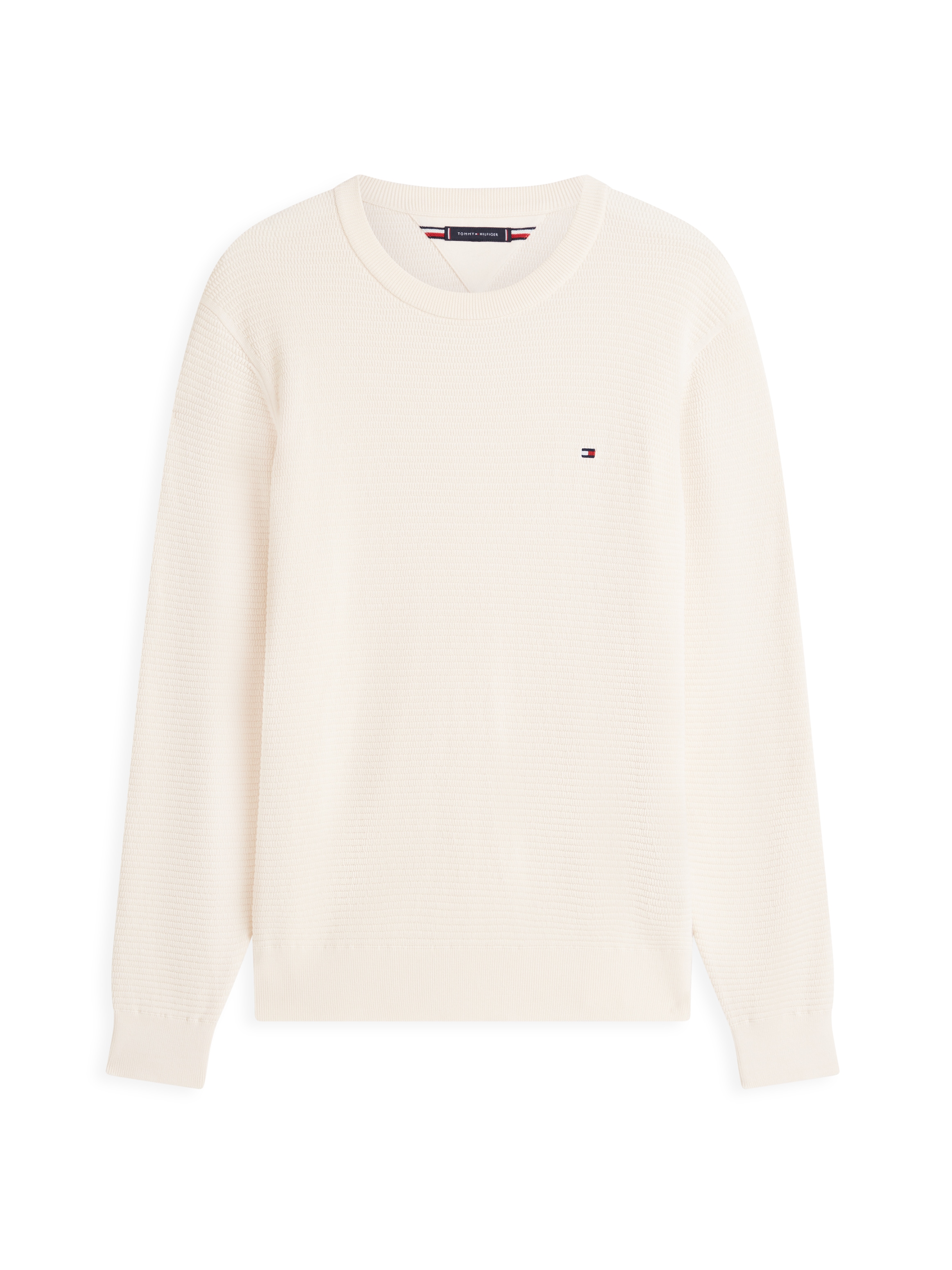 Tommy Hilfiger Strickpullover »SEASONAL STRUCTURE CREW NECK« strukturiert