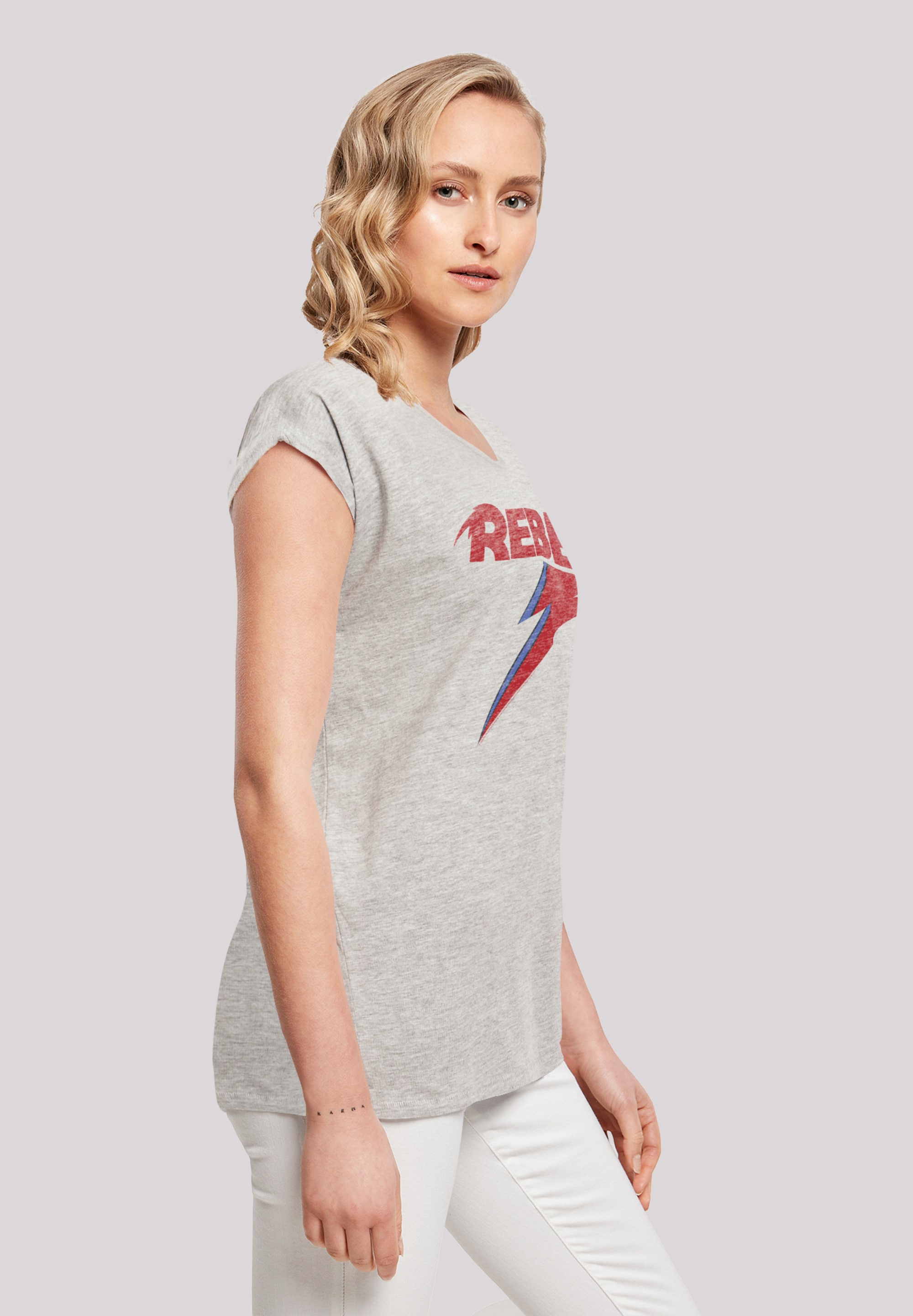 F4NT4STIC T-Shirt »David Bowie Distressed Rebel«, Print