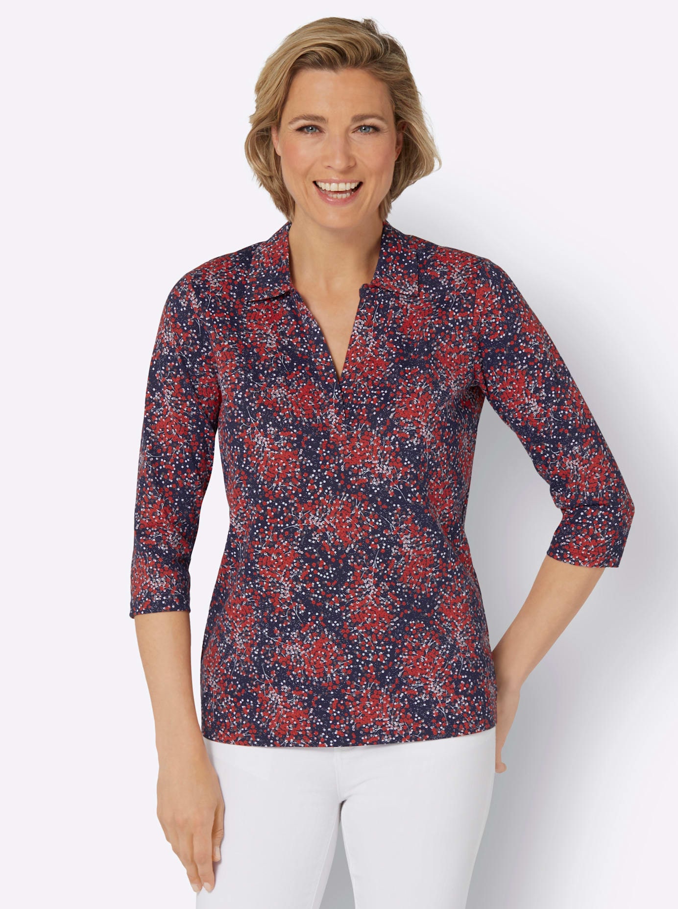 Classic Basics 3/4-Arm-Shirt »Druck-Shirt«, (1 tlg.)