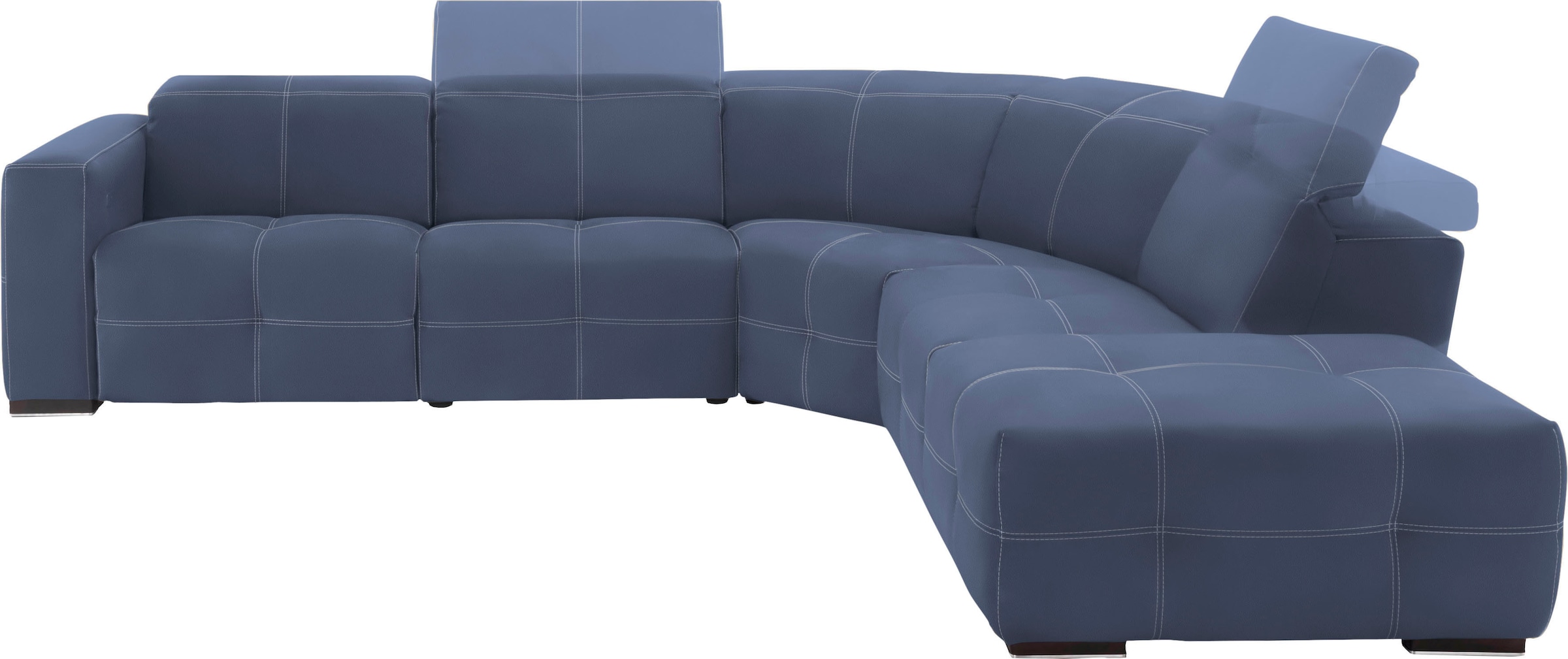 Egoitaliano Ecksofa "Sauvanne, Designsofa der Extraklasse, elegant und bequem, L-Form" wahlweise mit elektrischer Relaxfunktion, Kopfteilverstellung