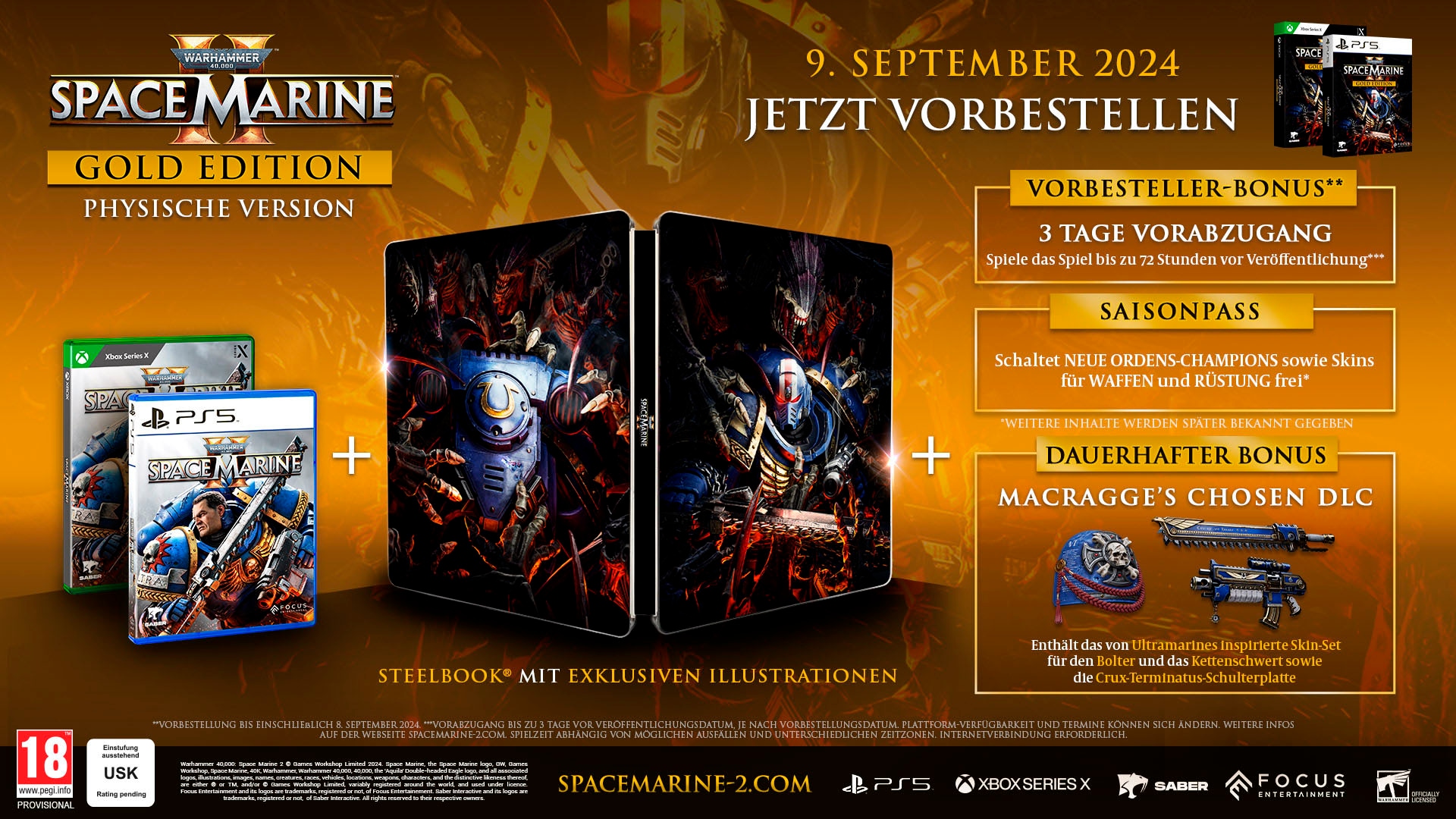Spielesoftware »Warhammer 40,000: Space Marine 2 Gold Edition«, PlayStation 5