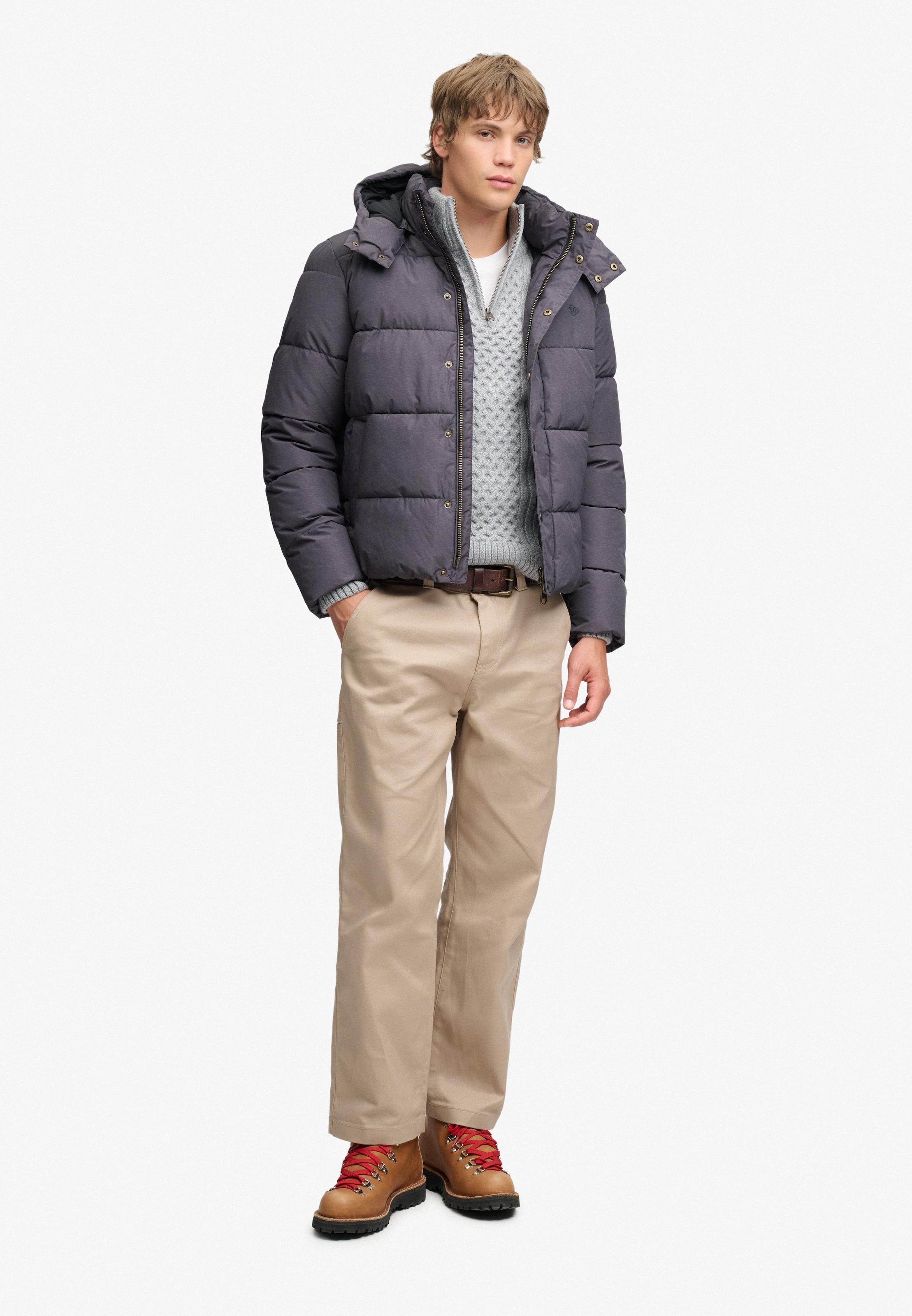 Superdry Steppjacke »PREMIUM HOOD PUFFER JKT« mit Kapuze Kunstfaser, relaxed fit