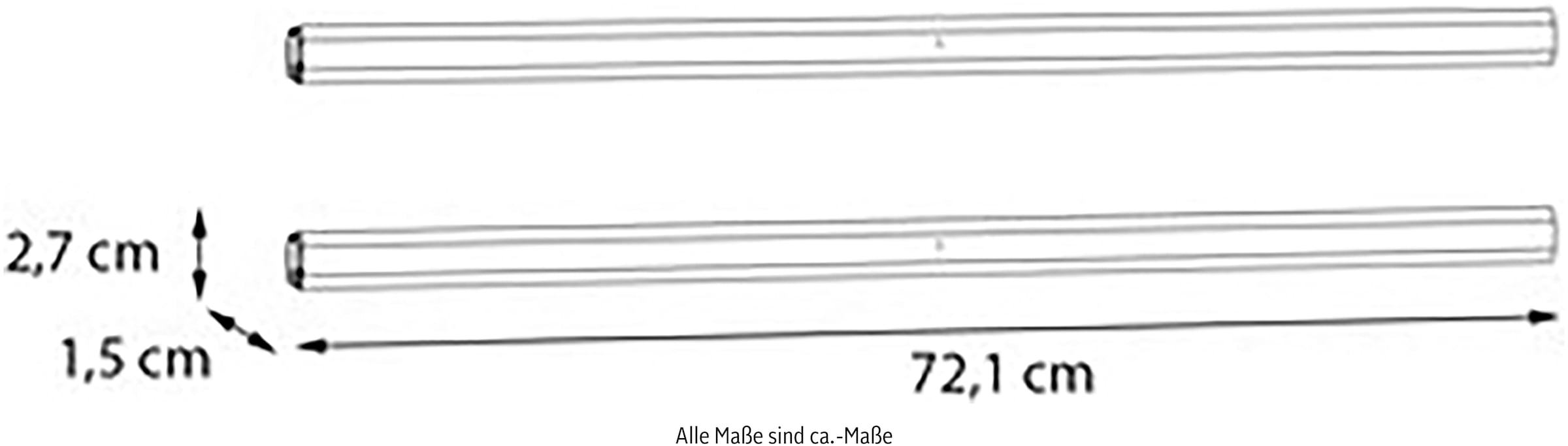 FORTE LED Lichtleiste, Leuchtmittel LED-Modul | LED fest integriert, B/H/T 72,1/2,7/1,5 cm optional bestellbar,einfache Montage