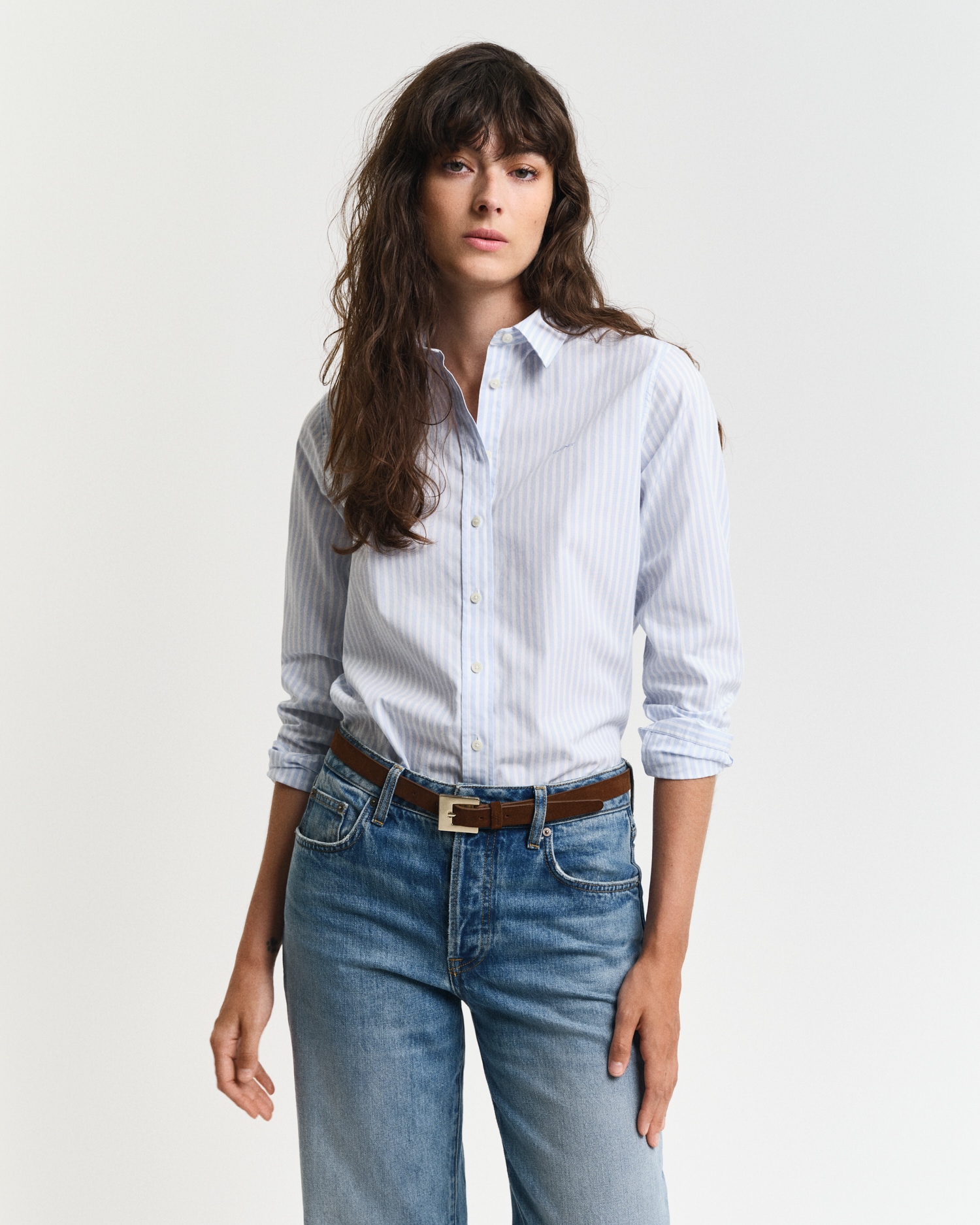 Gant Hemdbluse "REG POPLIN STRIPED SHIRT", mit einer kleinen Logostickerei günstig online kaufen