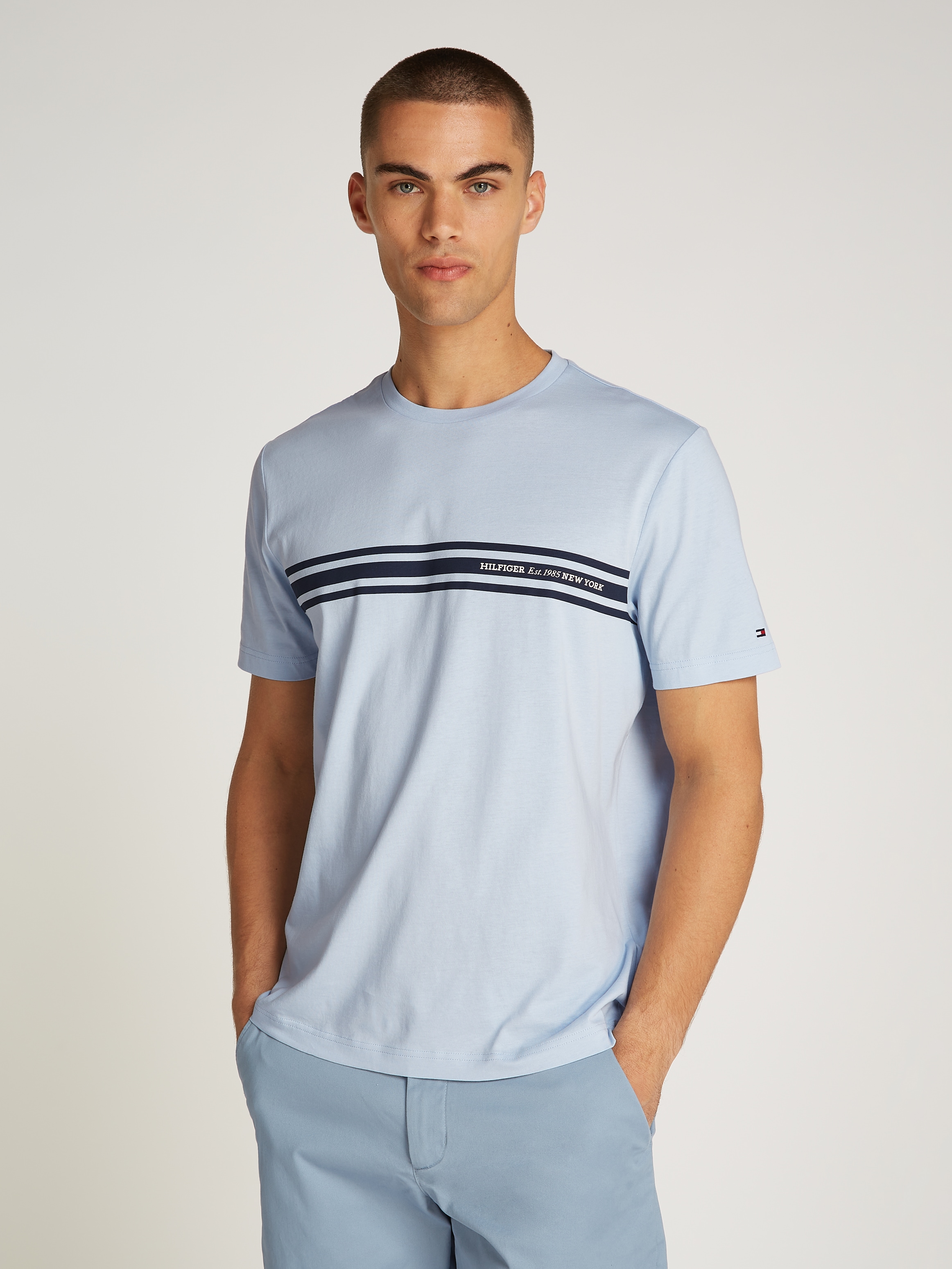 Tommy Hilfiger Rundhalsshirt "CENTRAL CHEST STRIPE TEE" günstig online kaufen