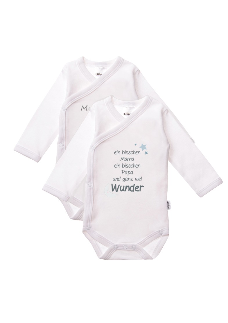 Liliput Wickelbody "Mummy + Daddy", mit praktischer Druckknopfleiste