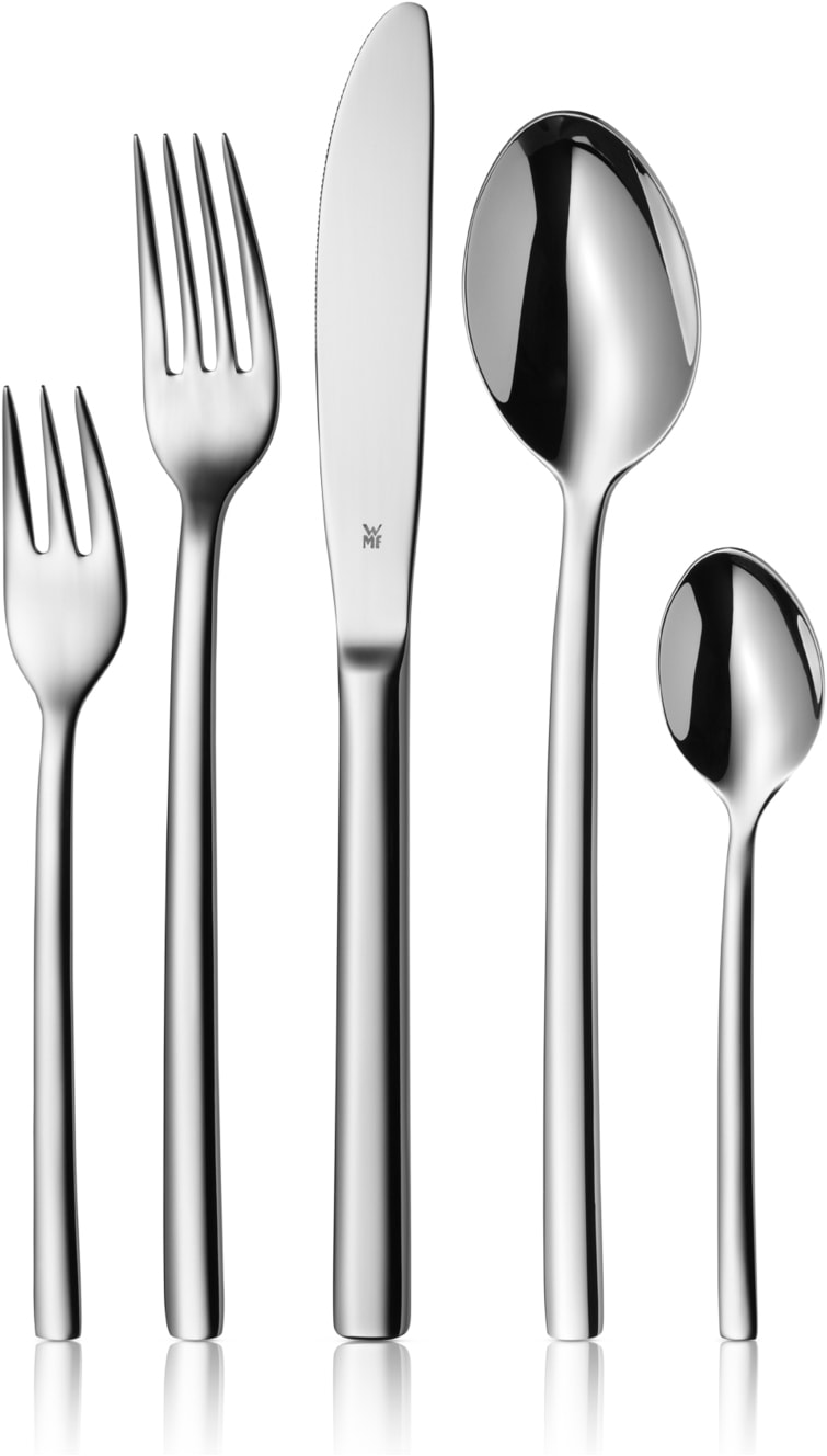 WMF Besteck-Set "Inspiration, elegante Optik, ergonomische Haptik, Wellenschliff-Messer" spülmaschinengeeignet, säuregeeignet, hochwertiger Besteckkasten