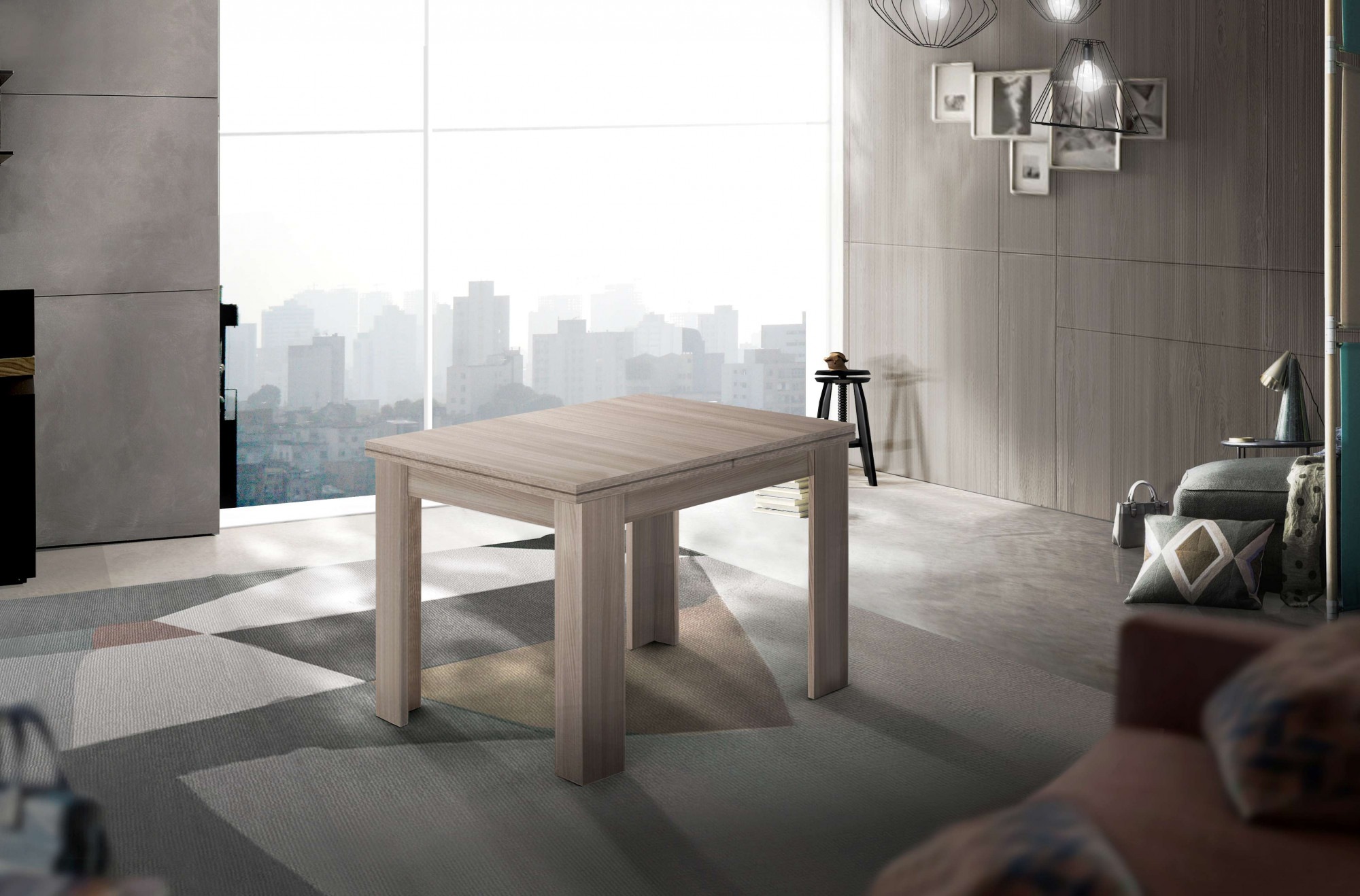 Esstisch HOME AFFAIRE "JESI", beige (ulme, ulme, ulme), B:90cm H:75cm T:90cm, Tische, Esstisch 3