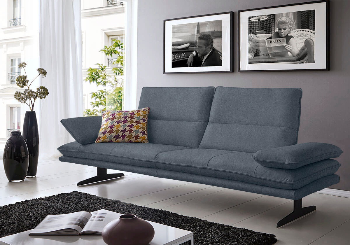 W.SCHILLIG 2,5-Sitzer »broadway, Designsofa mit tollem Sitzkomfort«, Sitztiefenverstellung, Kopfteil- & Seitenteilverstellung, Breite 216cm