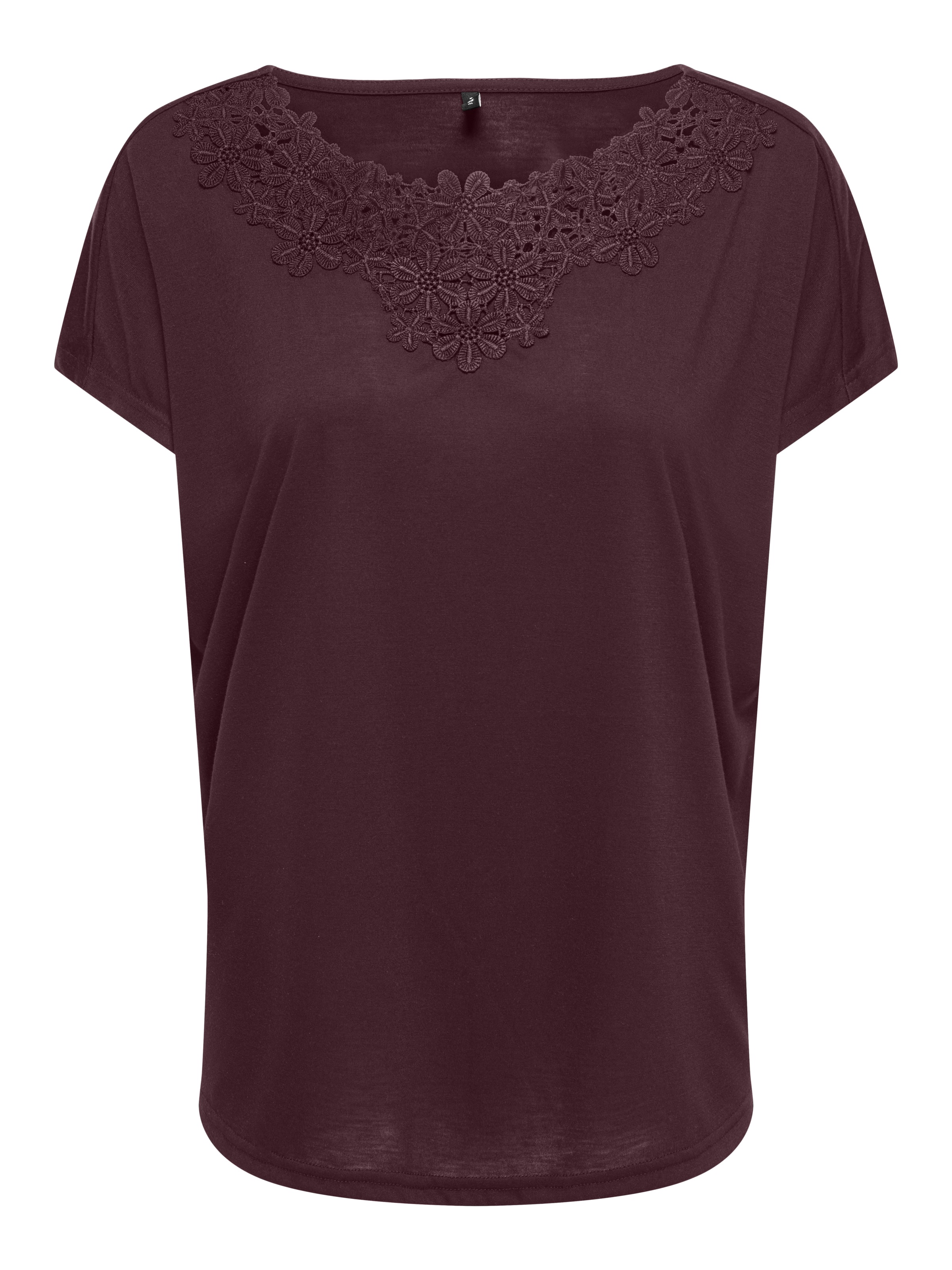 ONLY Spitzenshirt "ONLWINNIE S/S TOP CS JRS" Polyester, regular fit günstig online kaufen