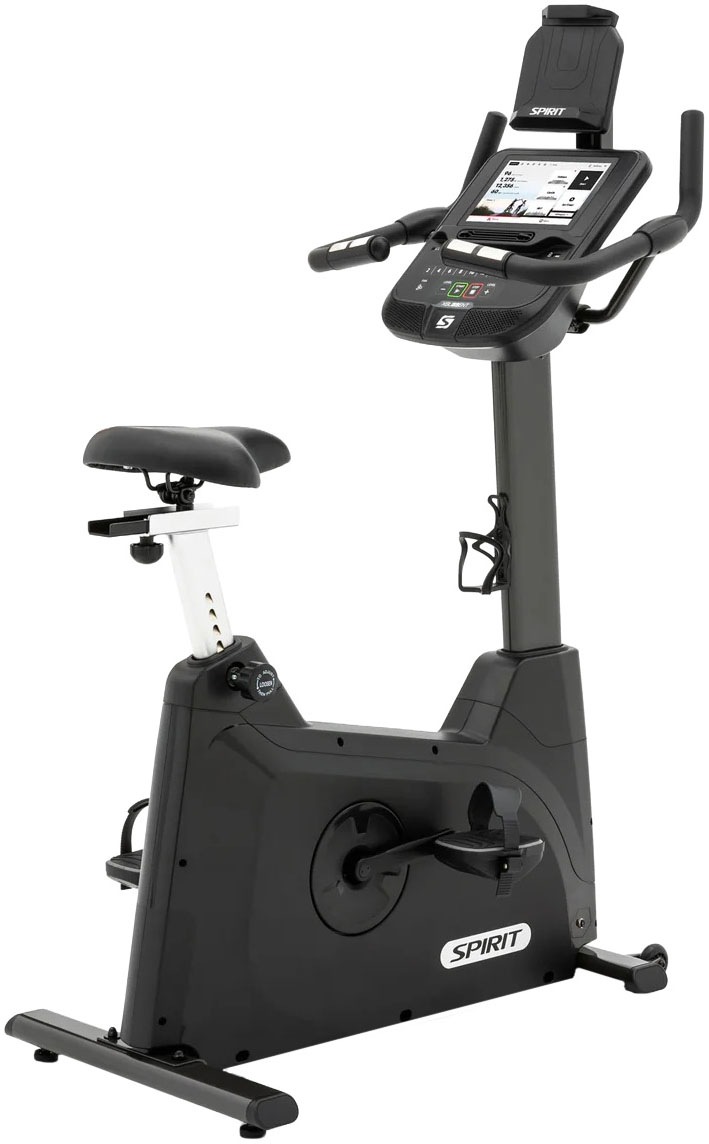SPIRIT FITNESS Heimtrainer "Spirit Fitness Ergometer XBU55 ENT", B:55cm H:136cm L:108cmschwarz, Heimtrainer, Touchscreen mit Apps