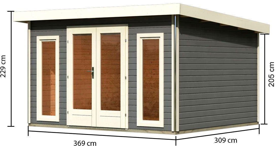 Karibu Gartenhaus »Rabensee 2«, terragrau