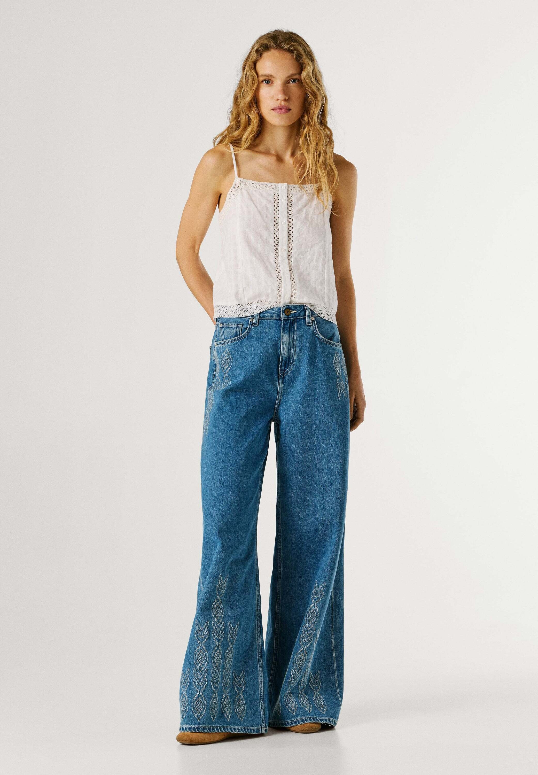Pepe Jeans Loose-fit-Jeans »trousers WIDE LEG HW JAIMY IKAT«
