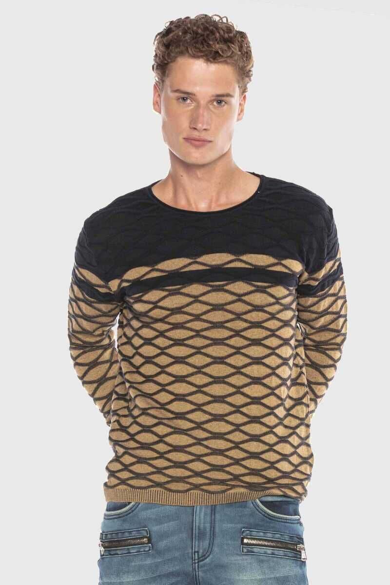 Cipo & Baxx Rundhalspullover "Pullover", (1 tlg.), mit modernem Muster günstig online kaufen