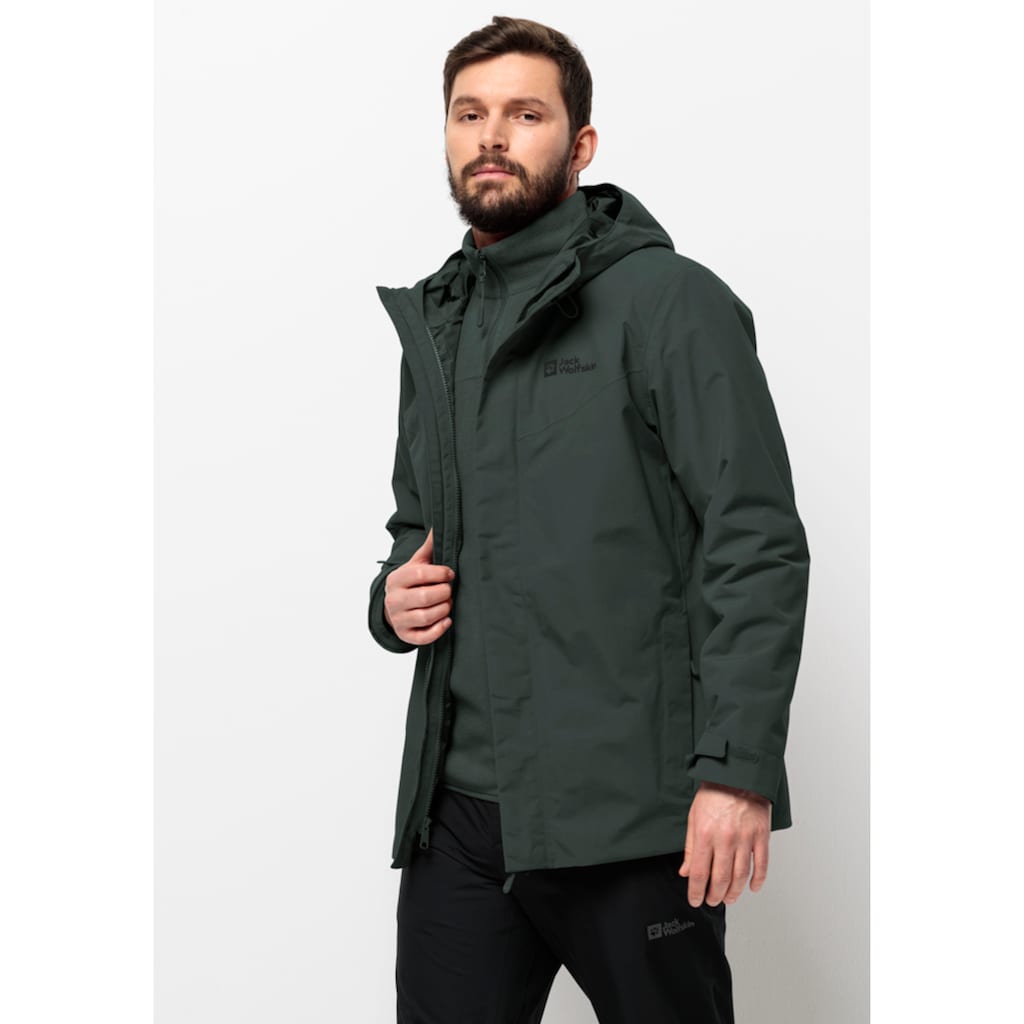 Jack Wolfskin 3-in-1-Funktionsjacke »ALTENBERG 3IN1 JKT M«, (2 teilig), mit Kapuze