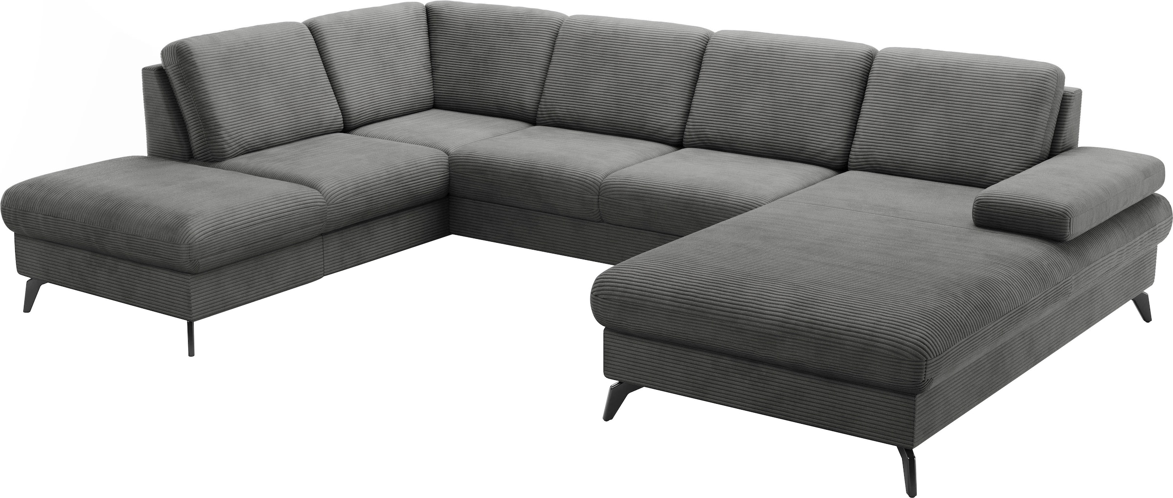 sit&more Wohnlandschaft »Morris Jubi U-Form«, inkl. Armteilfunktion und 1 Zierkissen, wahlweise mit Bettfunktion