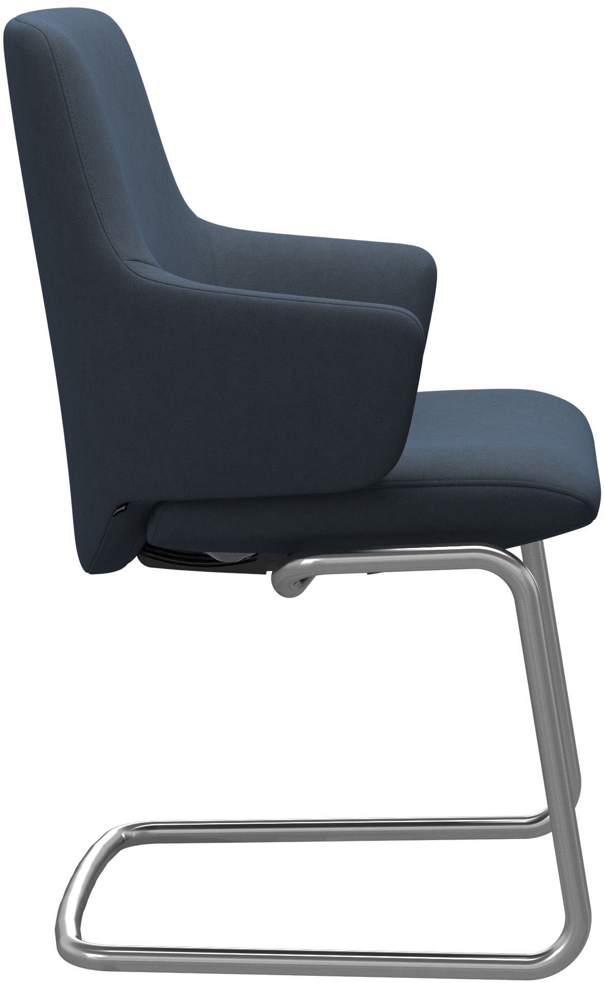 Stressless® Polsterstuhl »Laurel«, Microfaser DINAMICA, Low Back mit Armlehne, Größe L, mit Beinen aus Stahl in Chrom matt