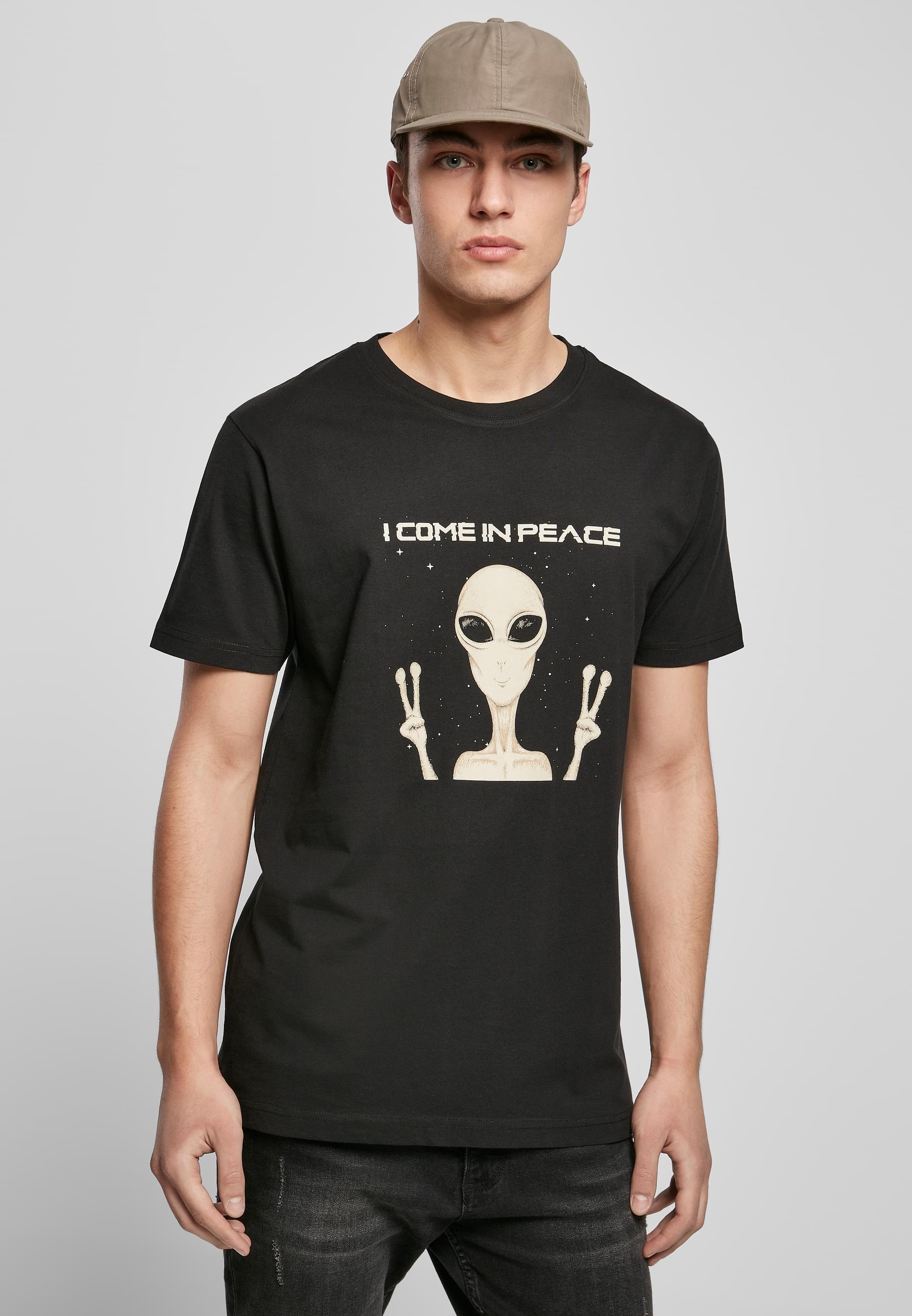 MisterTee T-Shirt "MisterTee Herren I Come In Peace Tee", (1 tlg.) günstig online kaufen