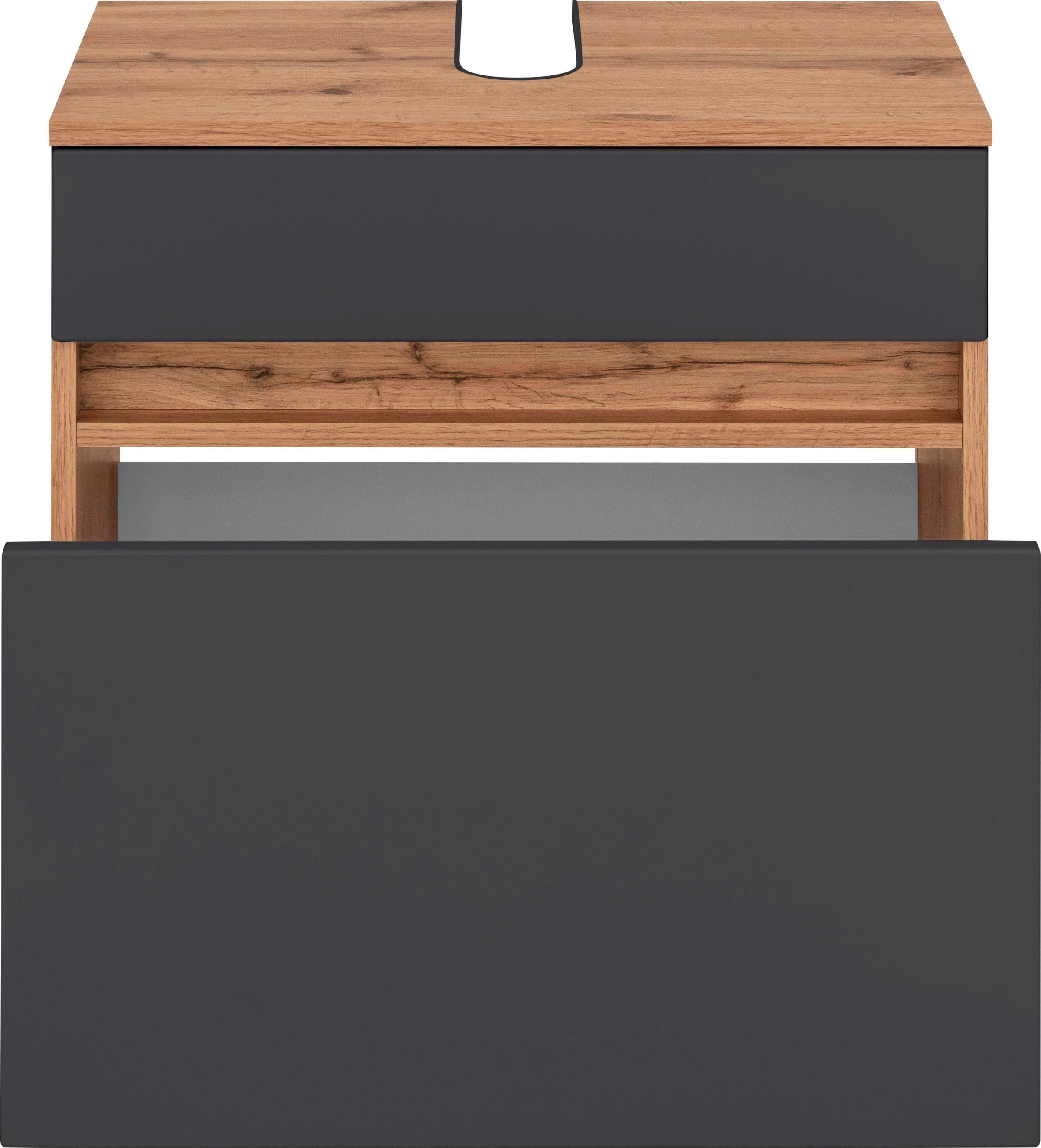 Thumbnail - welltime Waschbeckenunterschrank "Lucca" Inklusive Ausschnitt für Siphon