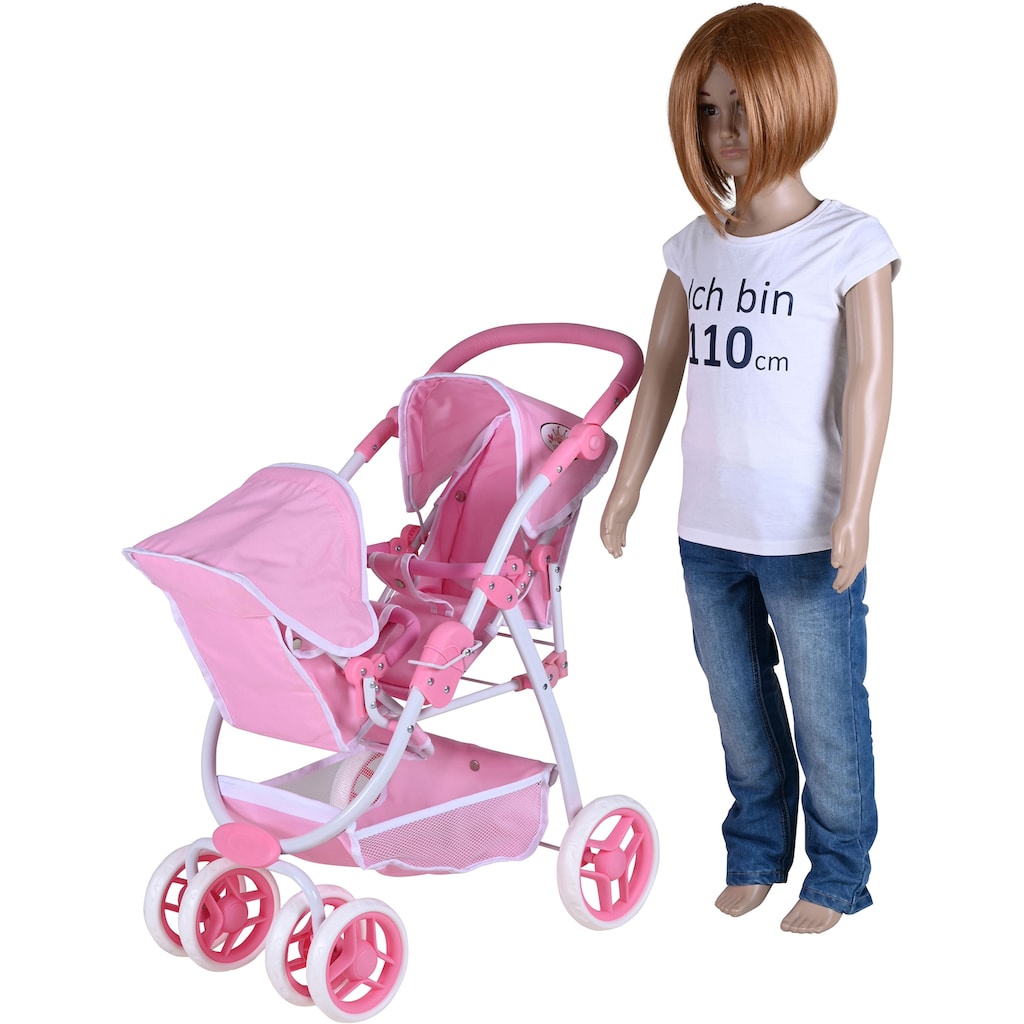 Knorrtoys® Puppen-Zwillingsbuggy »Milo - Princess White Rose«