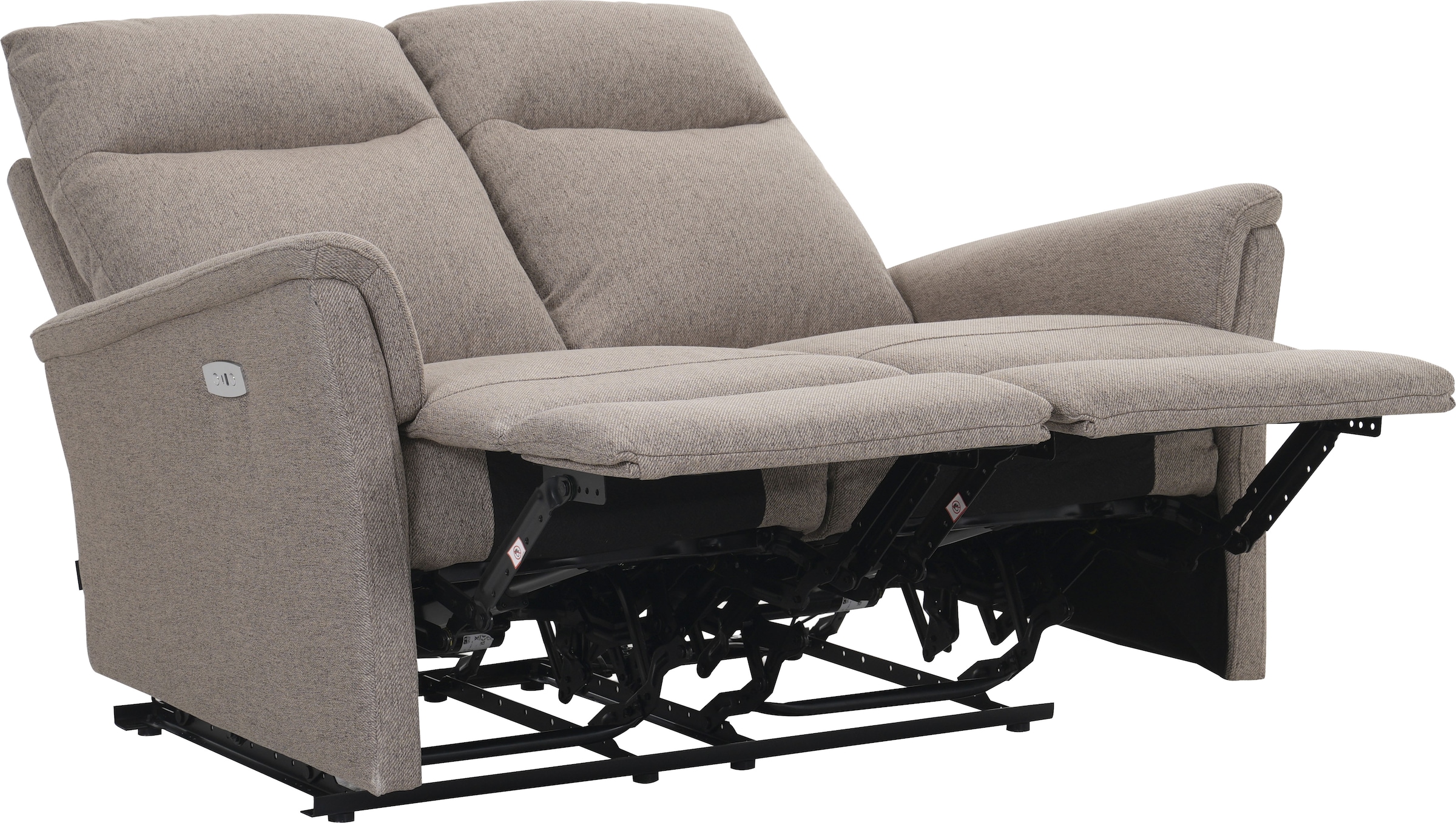 Home affaire 2-Sitzer »FINNARA,2-Sitzer,elelektrische Relaxfunktion in 2 Sitzen, USB A/C« Liegefunktion 105°-135°, Federkern,