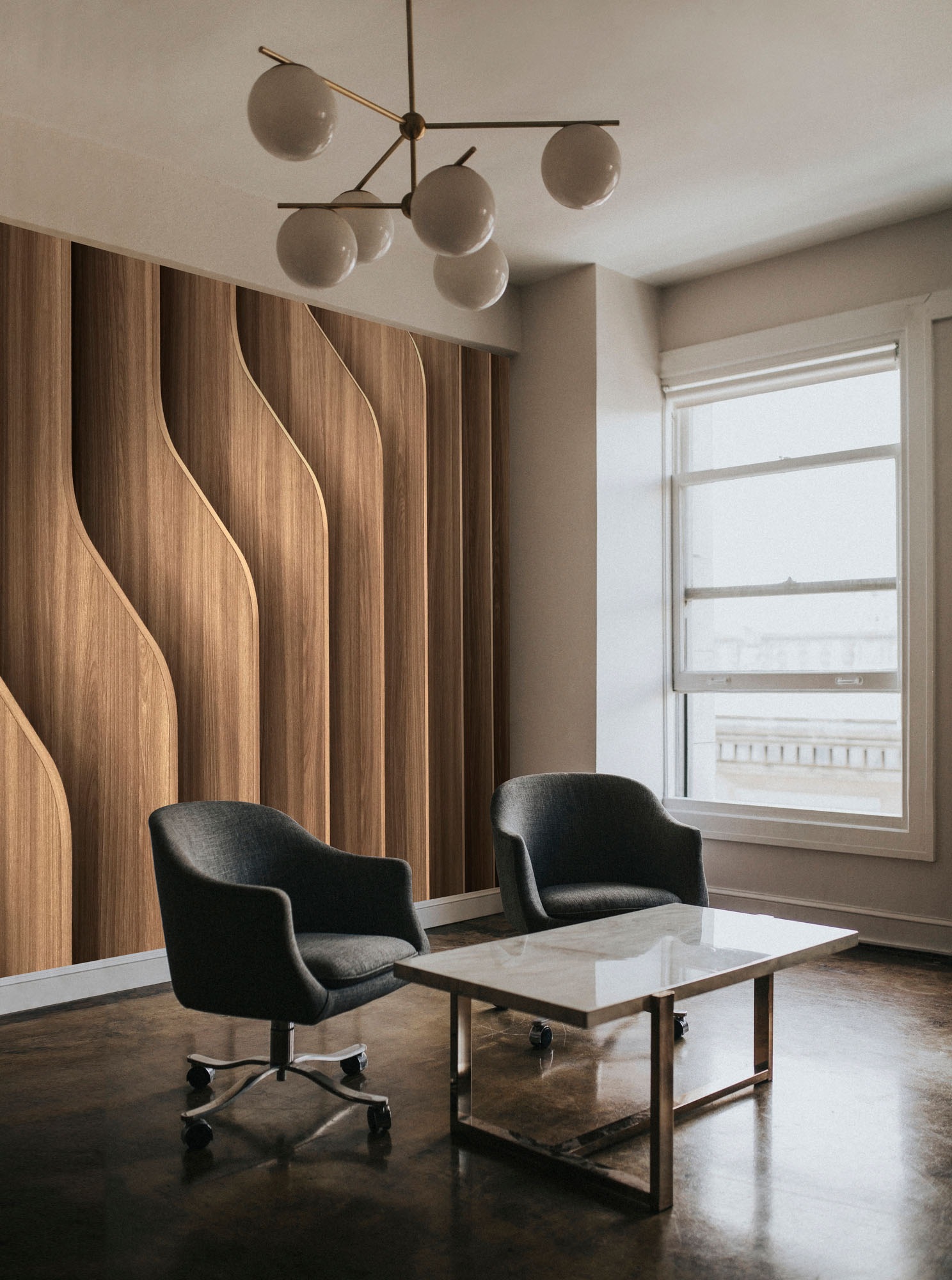living walls Fototapete »Walls by Patel 5 Fototapete 3D-Holzpaneele« 3D-Optik glatt 3D-Holzpaneele auf 200 g/m² Premium-Vlies