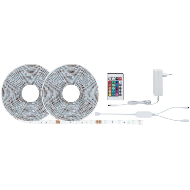 Paulmann LED-Streifen »SimpLED Stripe Set 10m 230/12V DC Weiß Metall  Kunststoff«, 1 St.-flammig, RGB Zigbee bestellen | BAUR