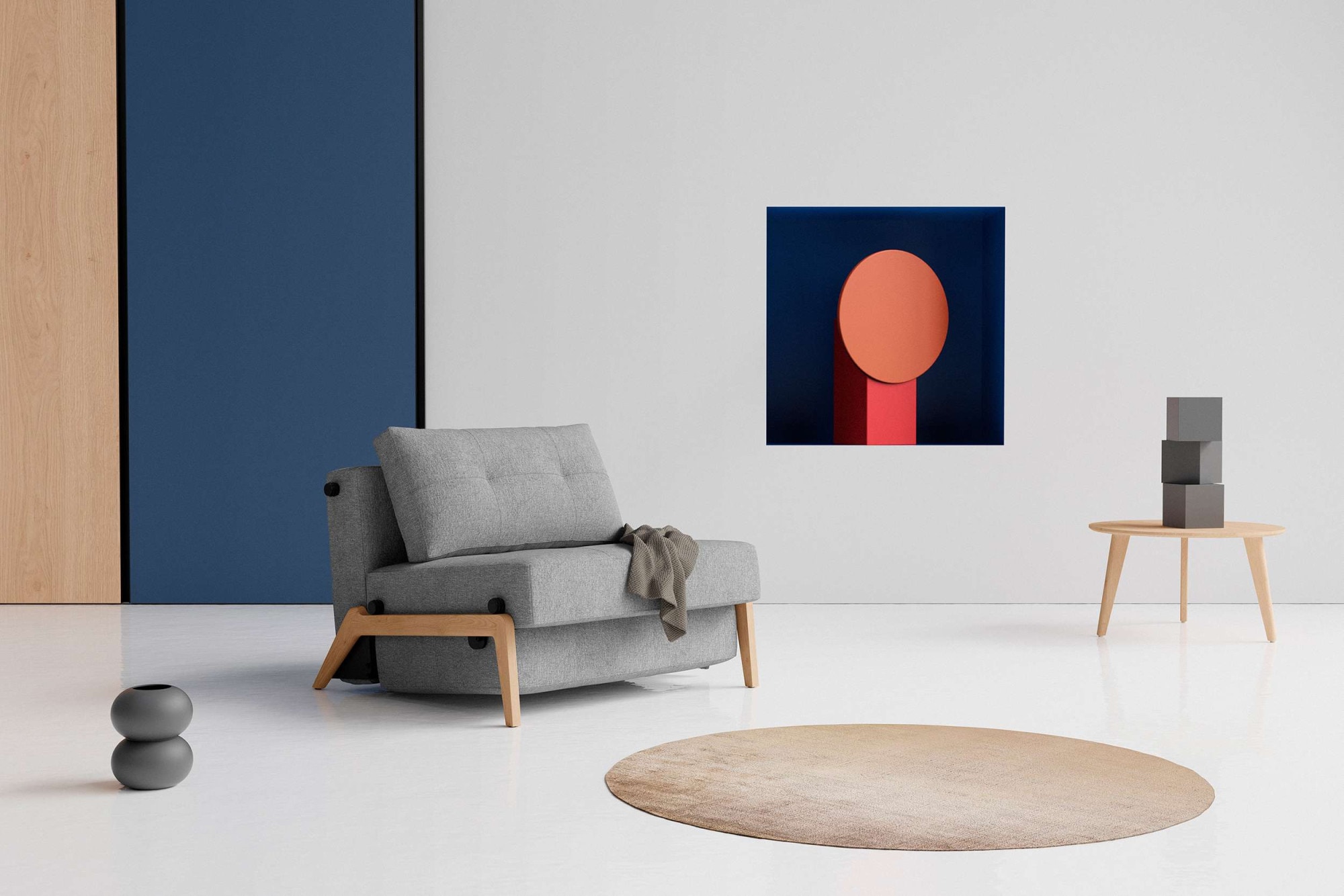 INNOVATION LIVING ™ "CUBED Schlafsessel, Füße Eiche, Breite 98cm, hoher Sit günstig online kaufen