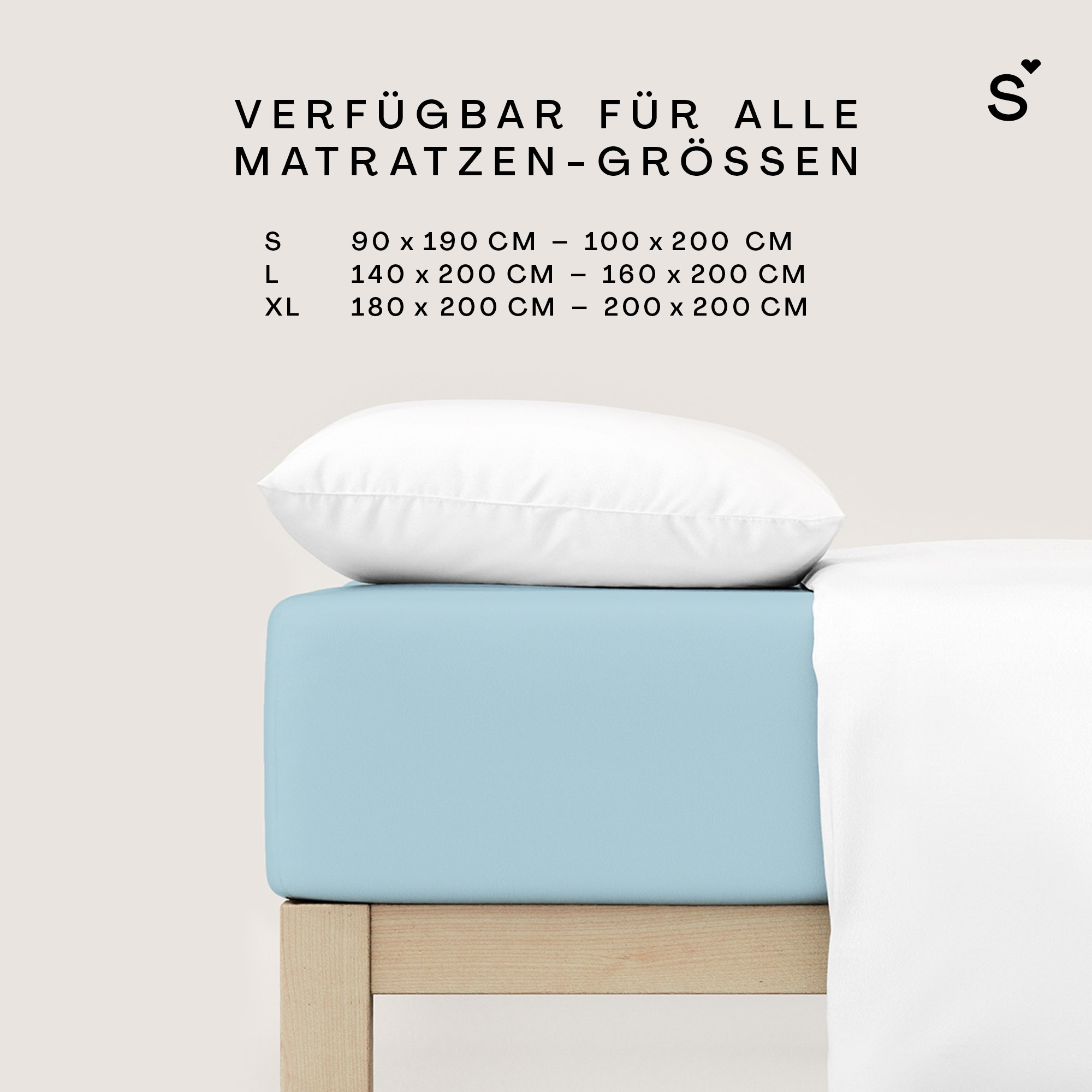 Schlafgut Spannbettlaken »Basic Cotton Bettlaken, 160 g/m², 100% Baumwolle, Spannbetttuch« Spannbettlaken bis 20 cm Matratzenhöhe, bügelfrei und pflegeleicht