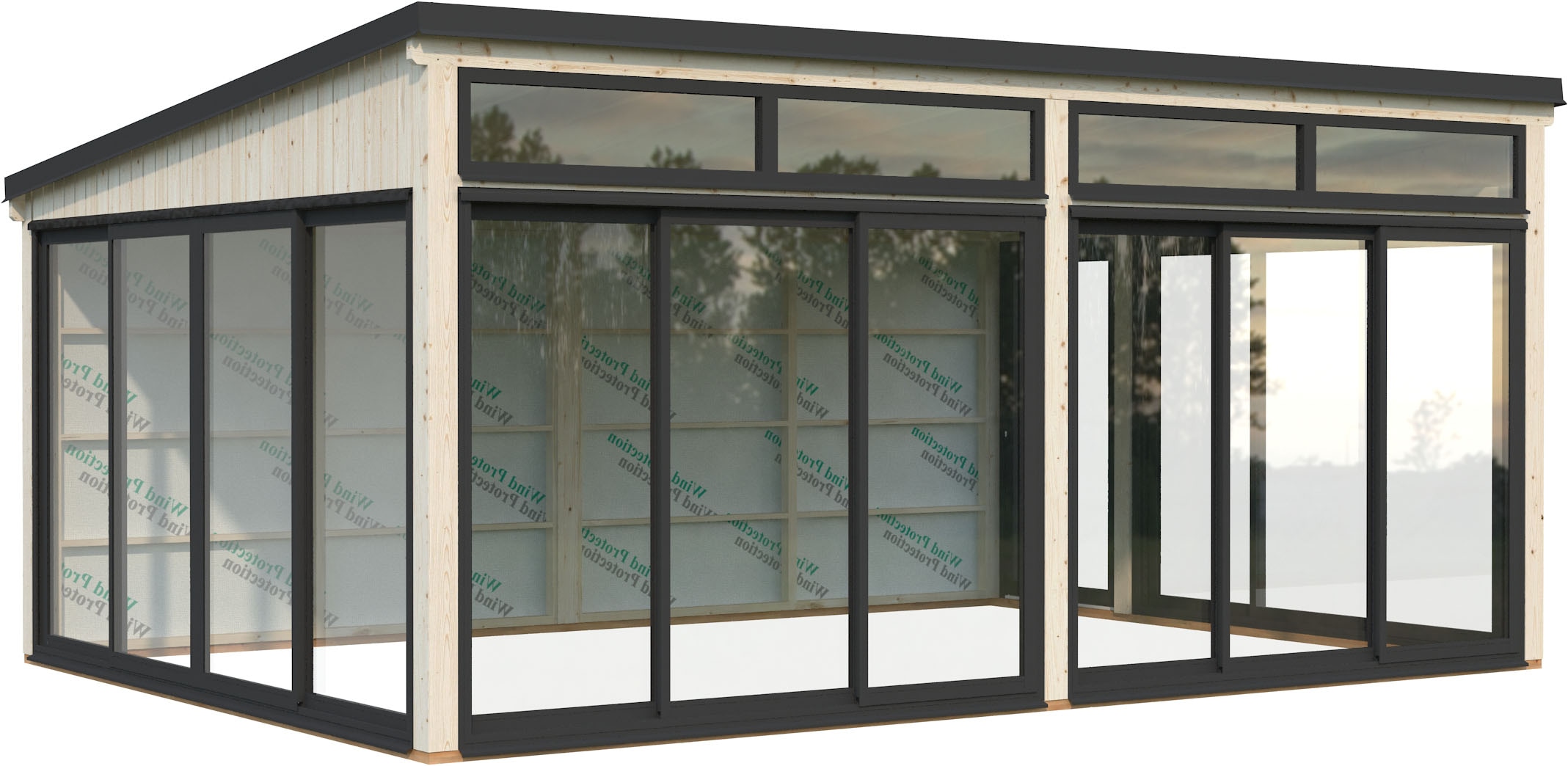 Palmako Holzpavillon »Saga 23,3 m² Slide« BxTxH: 592x430x276 cm