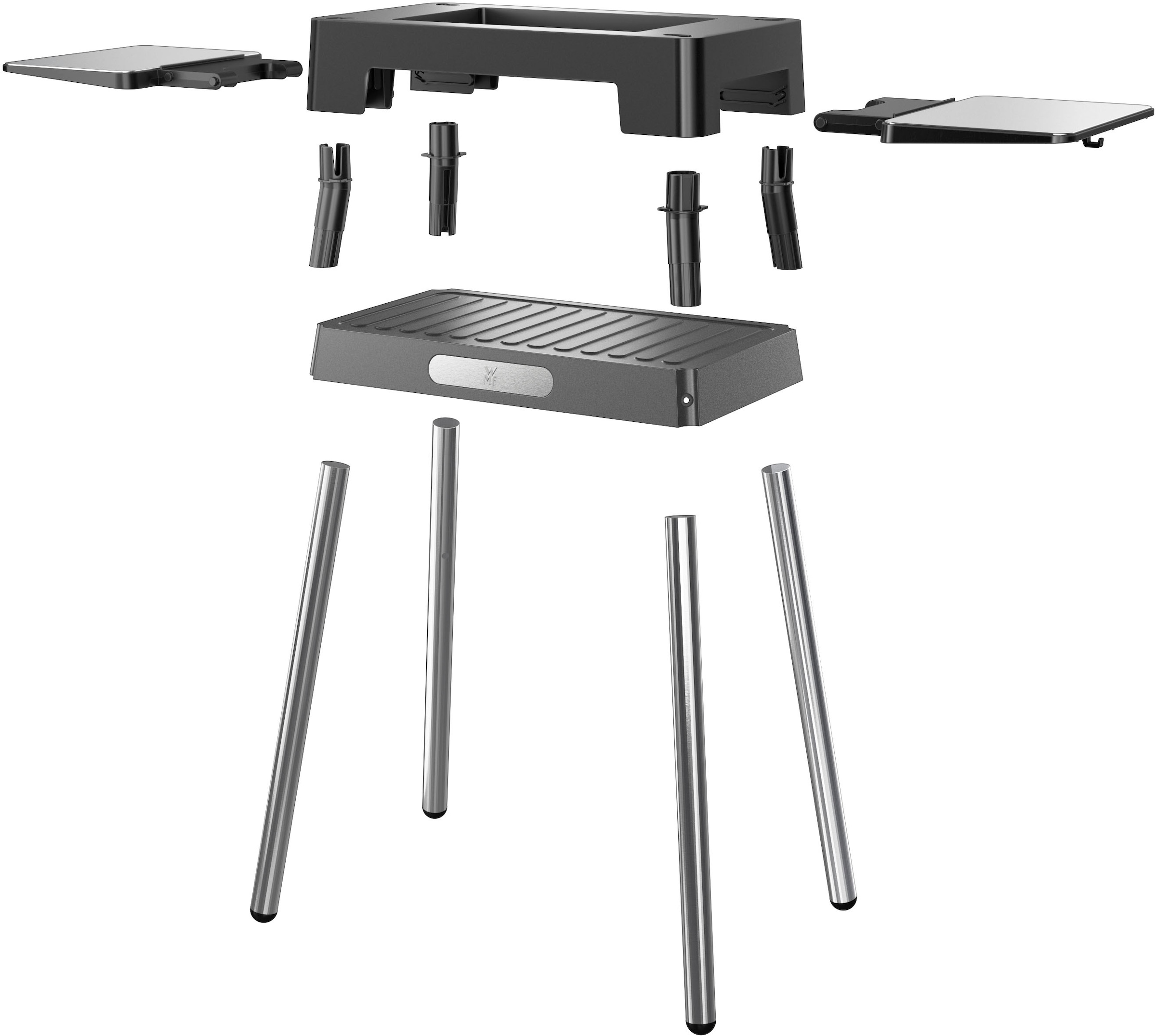 WMF Standgrill »Standfuß 0415890011 Lono Master«, stabil, kompakt, Premium-Design, hochwertiger Cromargan Edelstahl