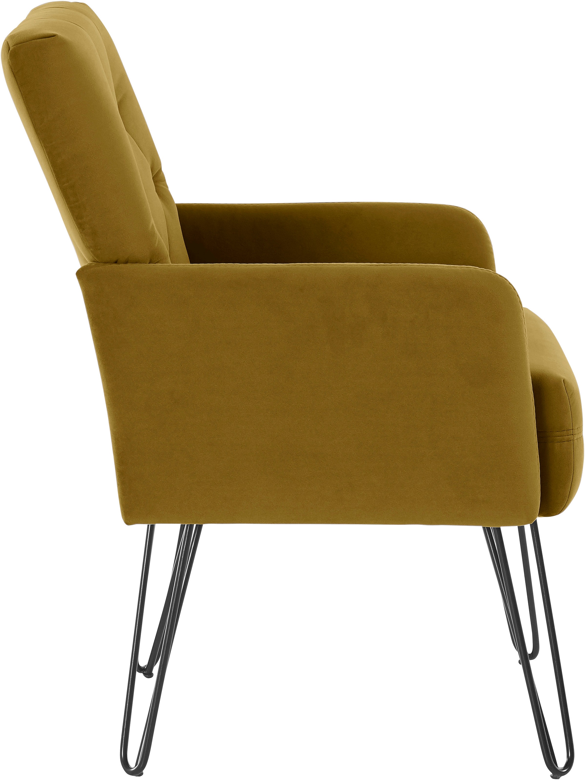 exxpo - sofa fashion Sessel »Doppio, Loungesessel mit Designuntergestell, bequem und elegant«, aufwendige Rückenverarbeitung, Breite 61 cm