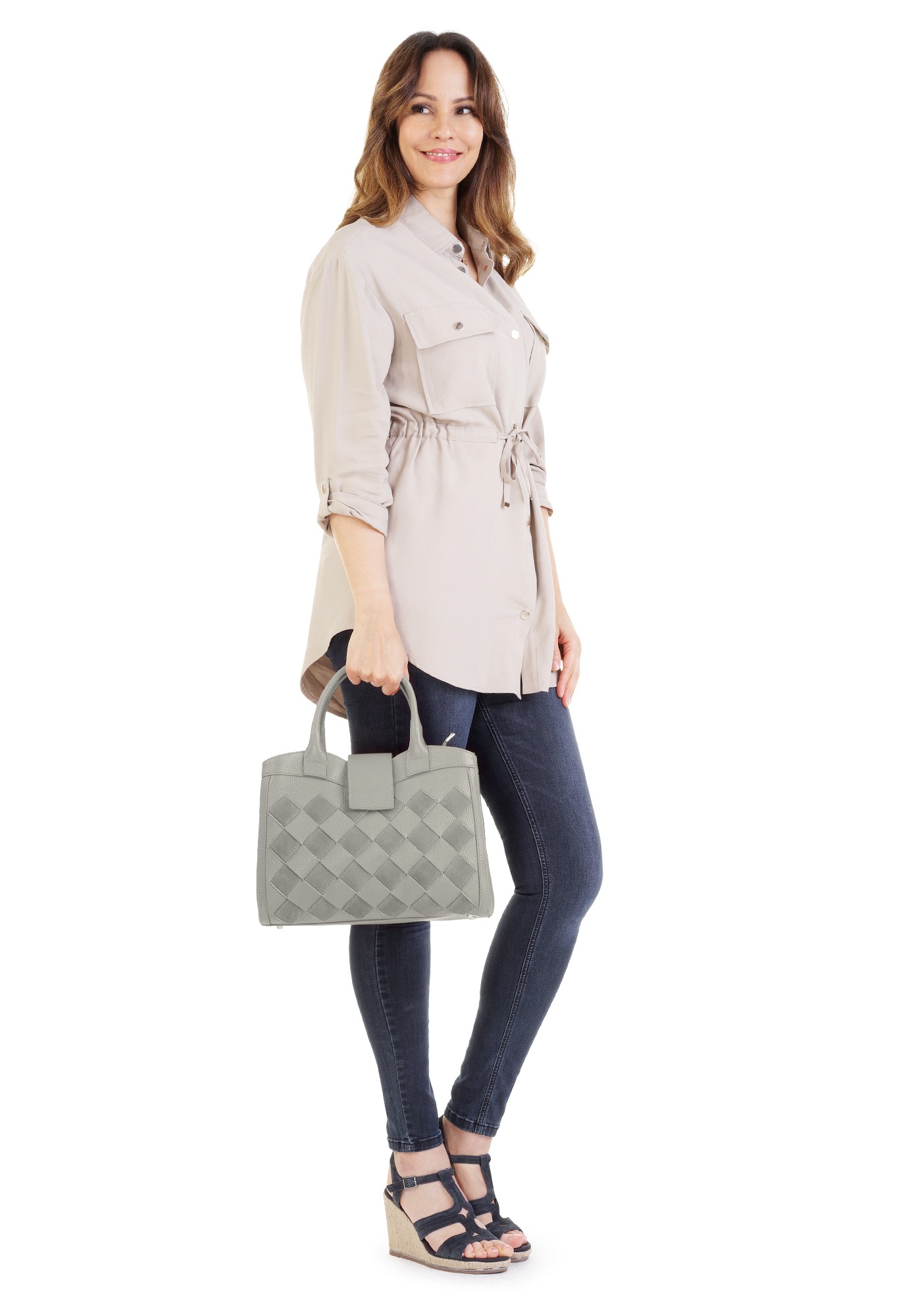 Samantha Look Henkeltasche, echt Leder, Made in Italy günstig online kaufen