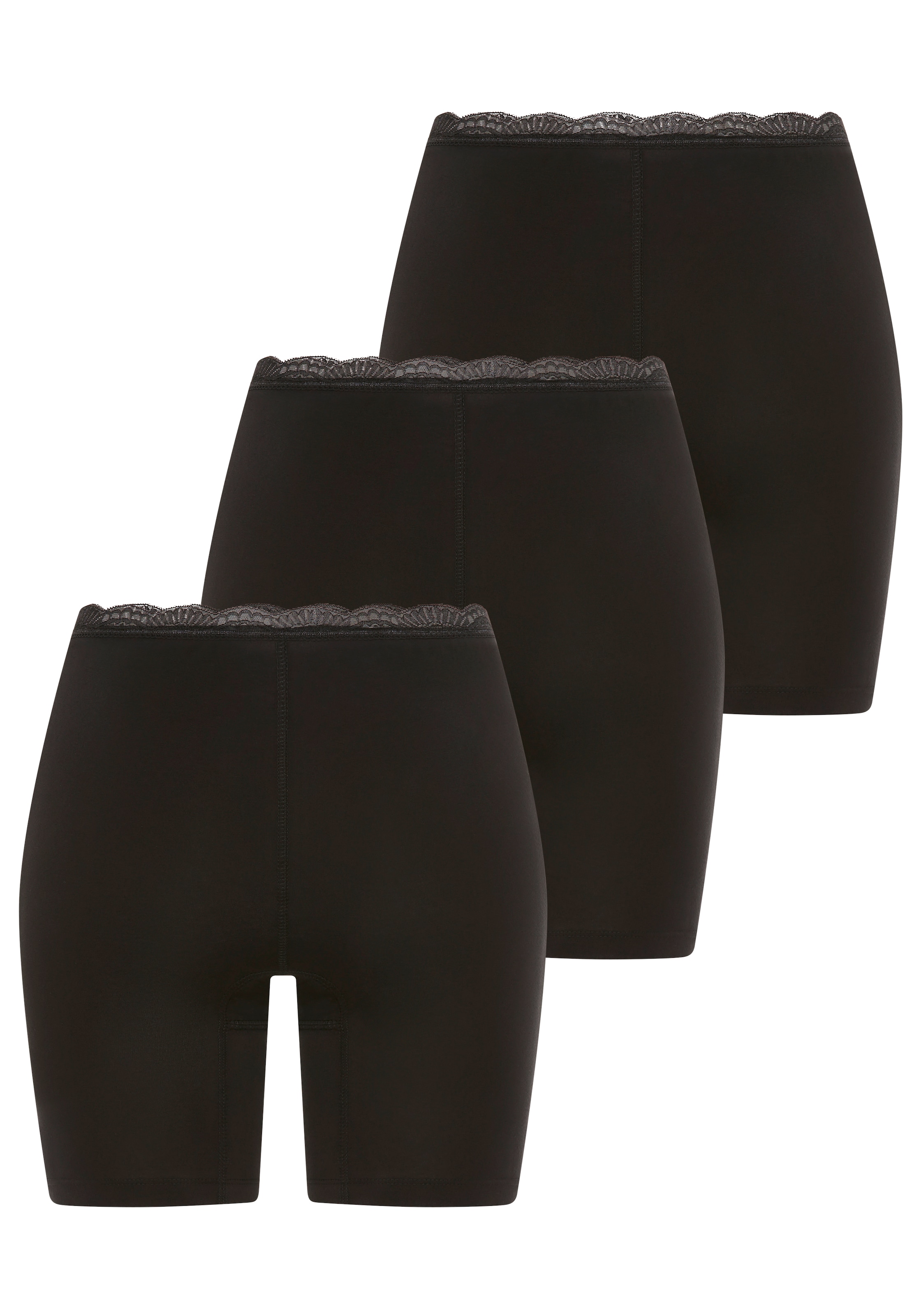 YSABEL MORA High-Waist-Panty »BASIC COLLECTION COTTON WITH LACE« mit Spitze, aus Baumwollmischung in Single-Jersey-Qualität, elastisch