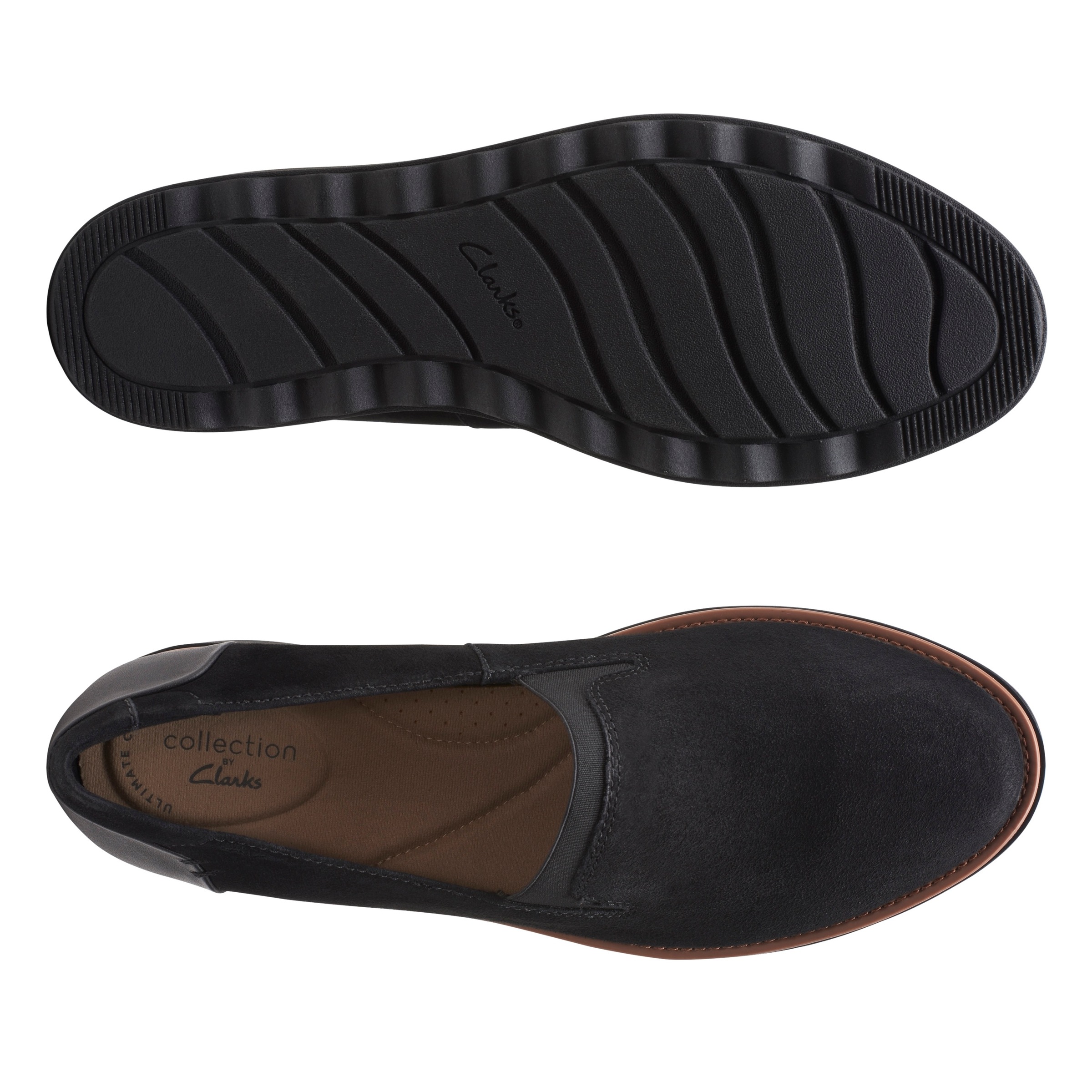 Clarks Slipper »Sharon Dolly«, Loafer, Slipper mit Keilabsatz