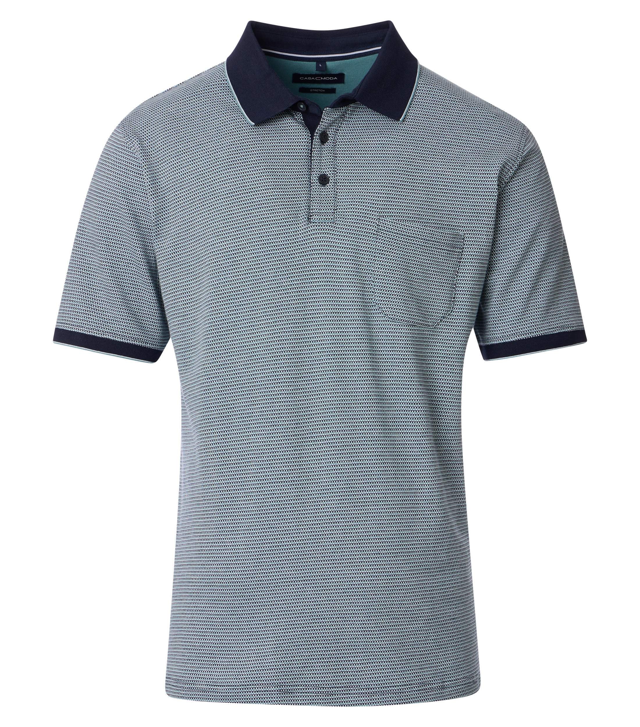 CASAMODA Poloshirt "CASAMODA Polo-Shirt gemustert" günstig online kaufen