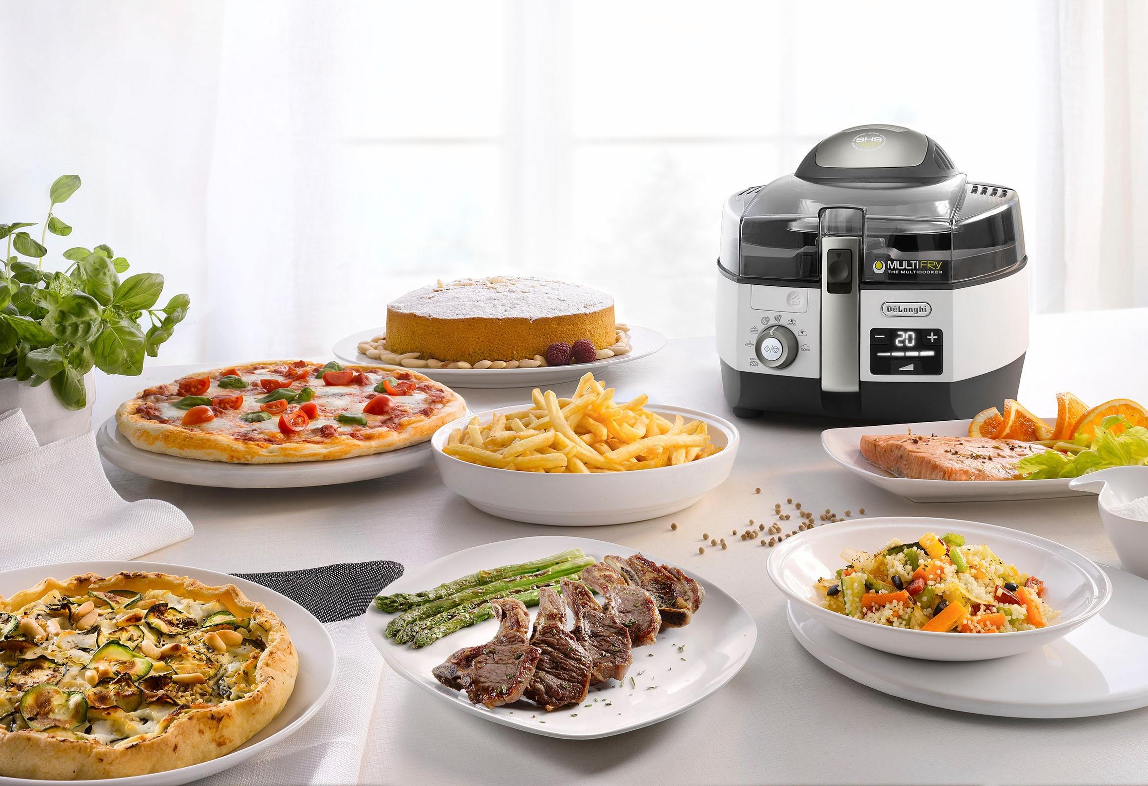 De'Longhi Heißluftfritteuse »MultiFry EXTRA CHEF PLUS FH1396«, 2400 W, Multicooker, auch zum Brotbacken, Fassungsvermögen 1,7 kg