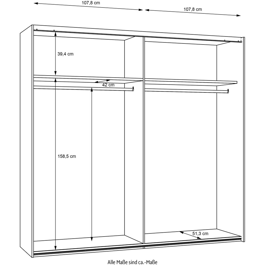 FORTE Schwebetürenschrank