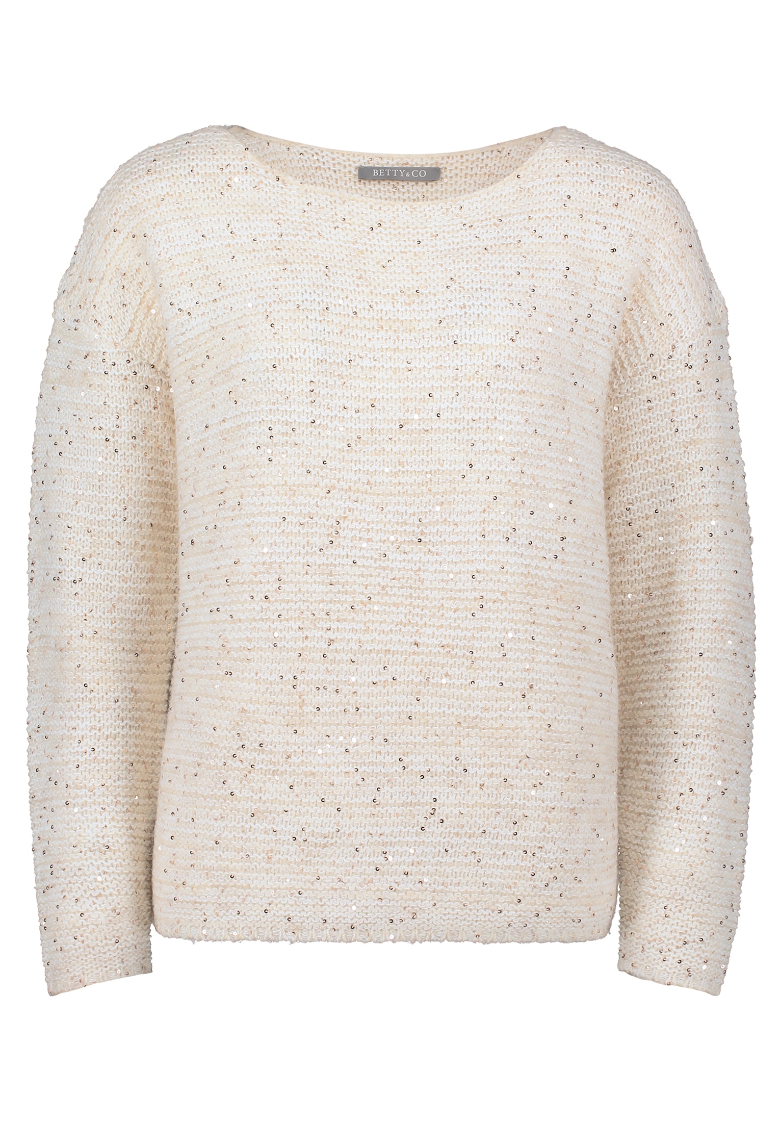 Betty&Co Strickpullover »Damen Strickpullover mit Pailletten« 1 Stk. tlg. Pailletten