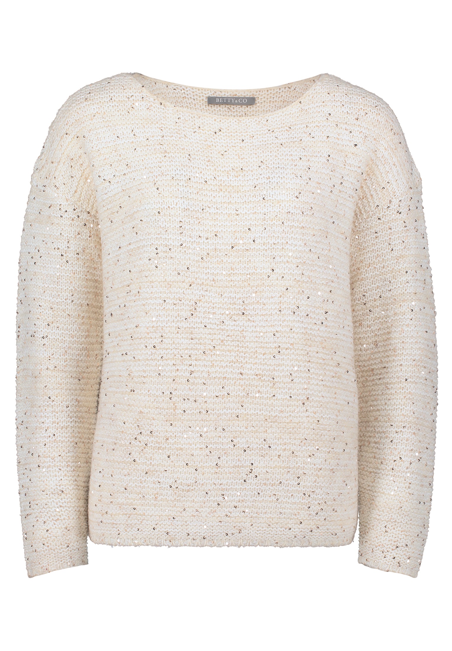 Betty&Co Strickpullover "Damen Strickpullover mit Pailletten" 1 Stk. tlg. P günstig online kaufen